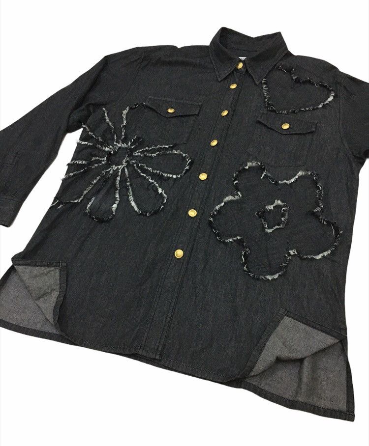 Moschino Patched Denim Shirt Size US L / EU 52-54 / 3 - 2 Thumbnail