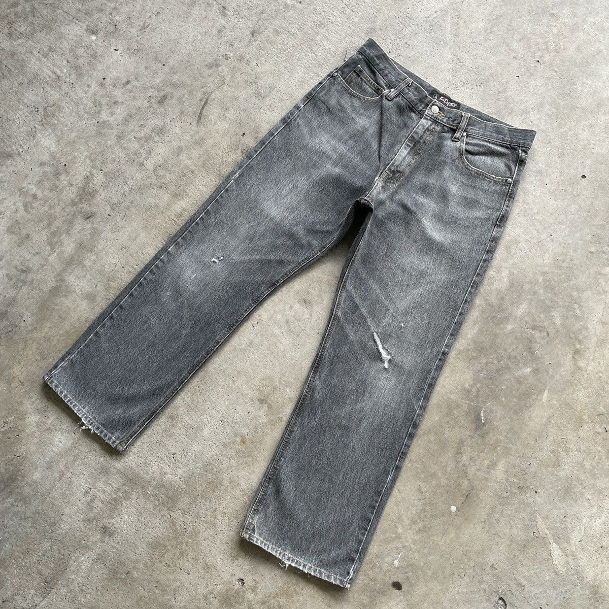 Vintage Vintage Zippo Faded Black Denim Jeans Pants Distressed W32 Size US 32 / EU 48 - 2 Thumbnail