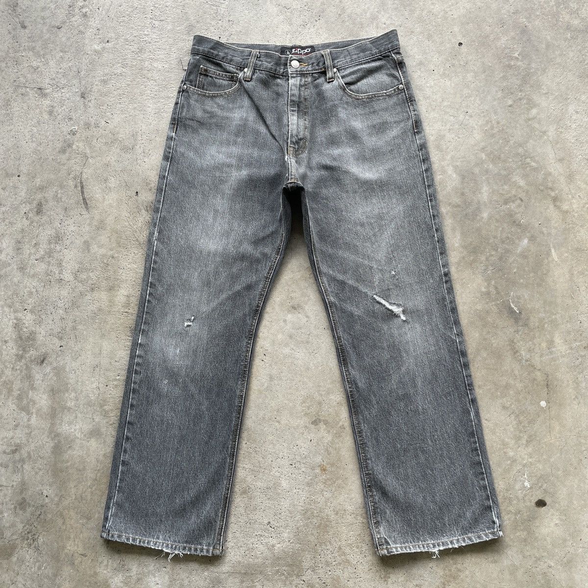 Vintage Vintage Zippo Faded Black Denim Jeans Pants Distressed W32 Size US 32 / EU 48 - 1 Thumbnail