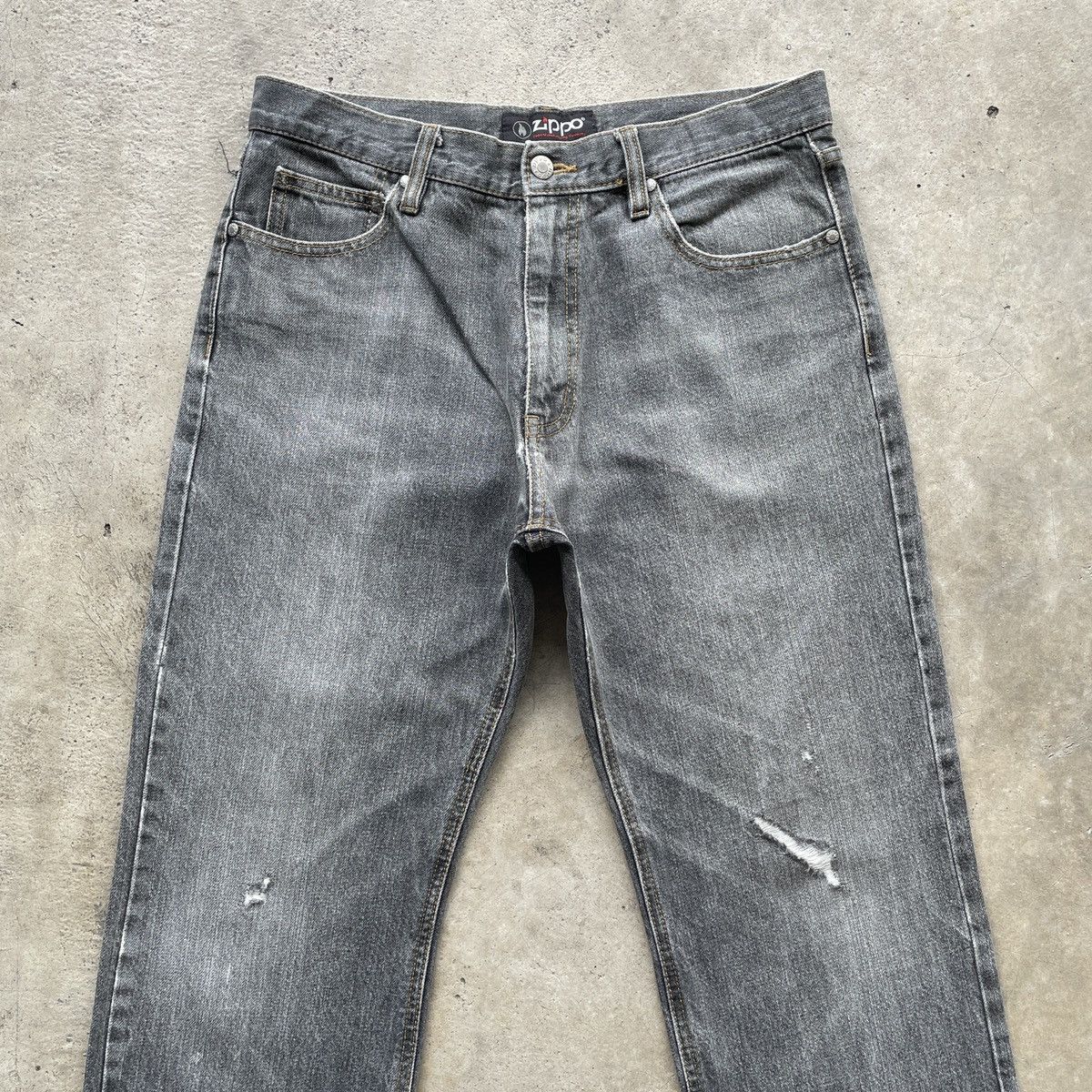 Vintage Vintage Zippo Faded Black Denim Jeans Pants Distressed W32 Size US 32 / EU 48 - 3 Thumbnail