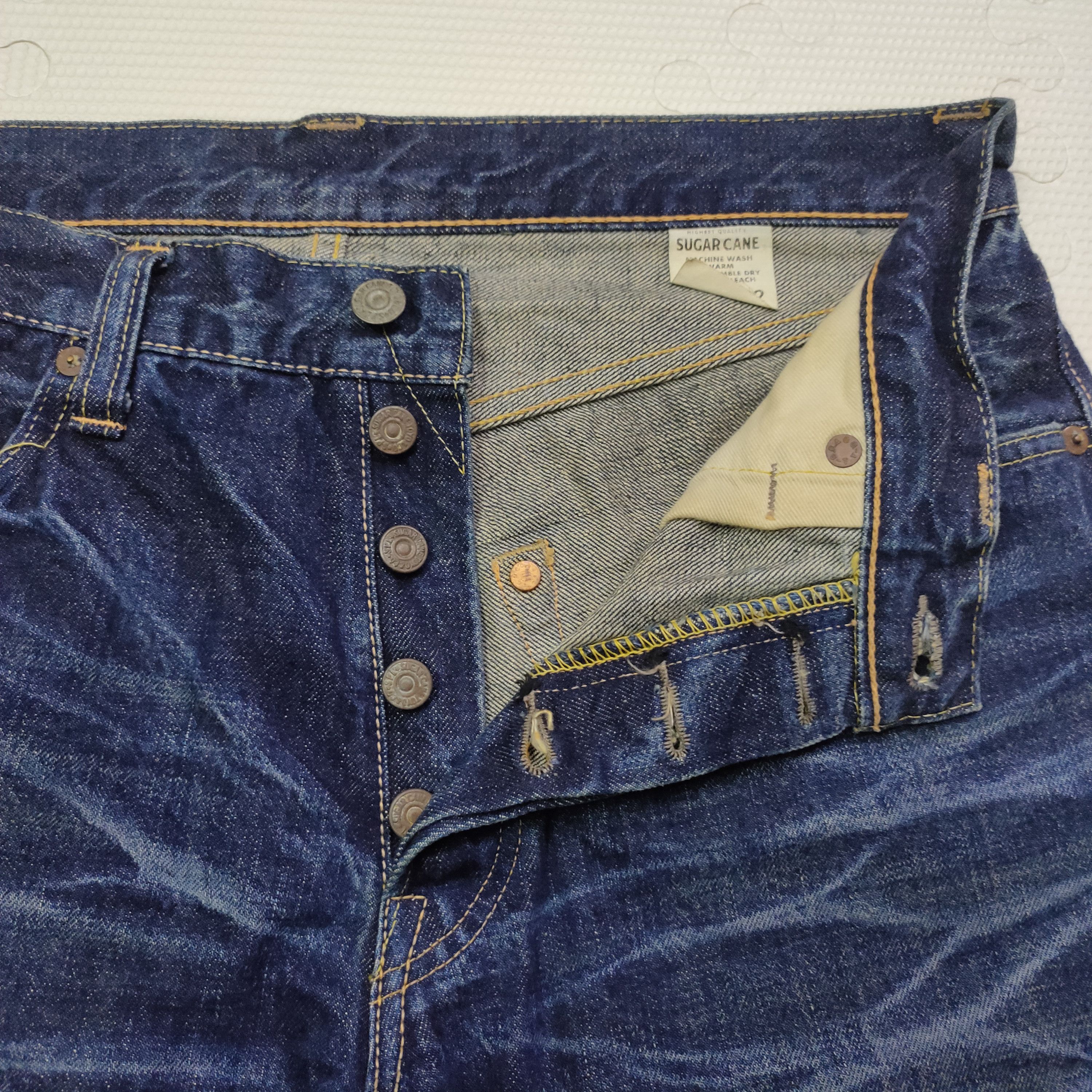 Sugar Cane Sugar Cane Distressed Jeans One Star Size US 32 / EU 48 - 7 Thumbnail