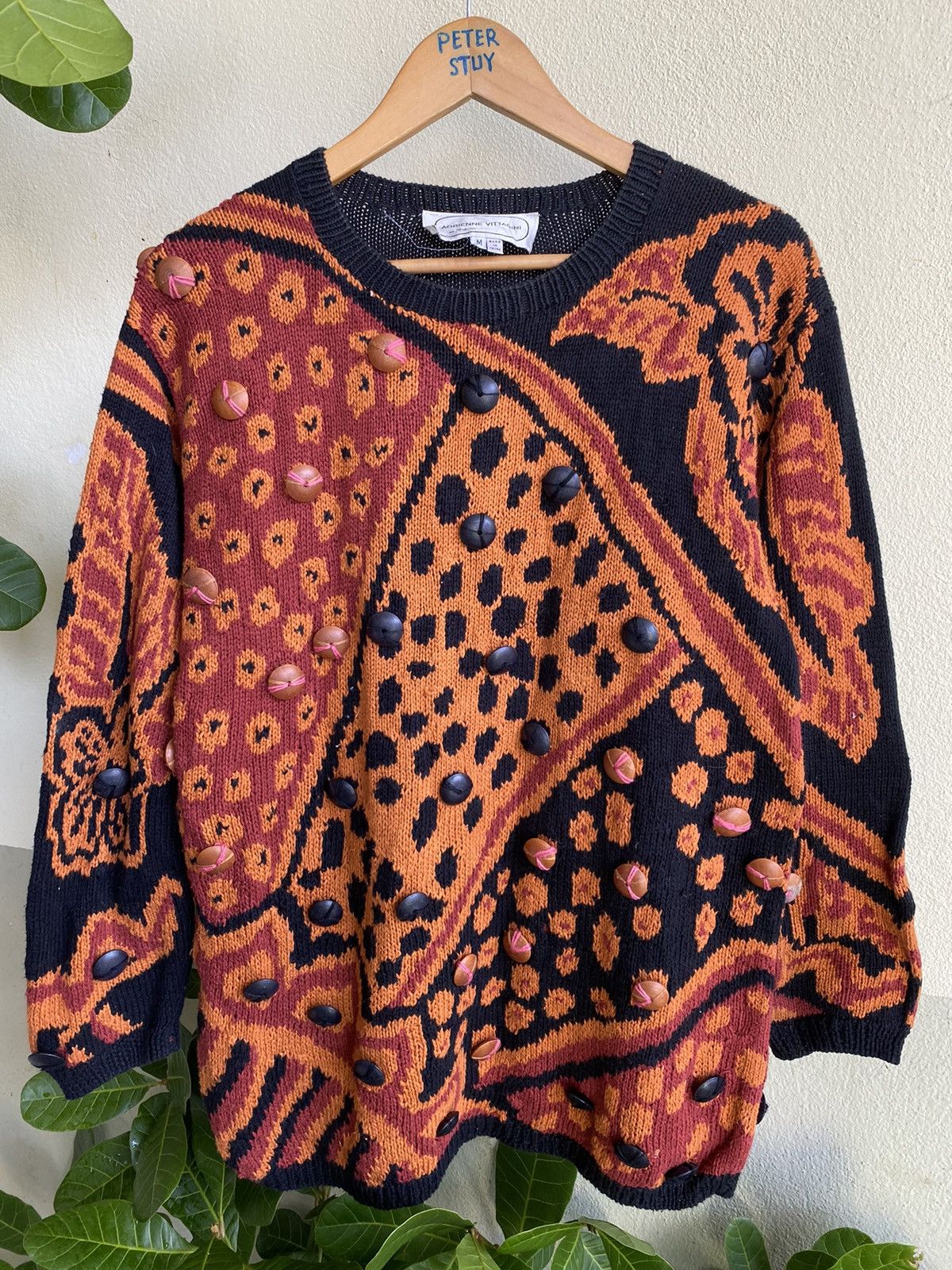 Designer × Japanese Brand × Vintage ADRIENNE VITTADINI KNITWEAR BUTTON DESIGN Size US M / EU 48-50 / 2 - 3 Thumbnail