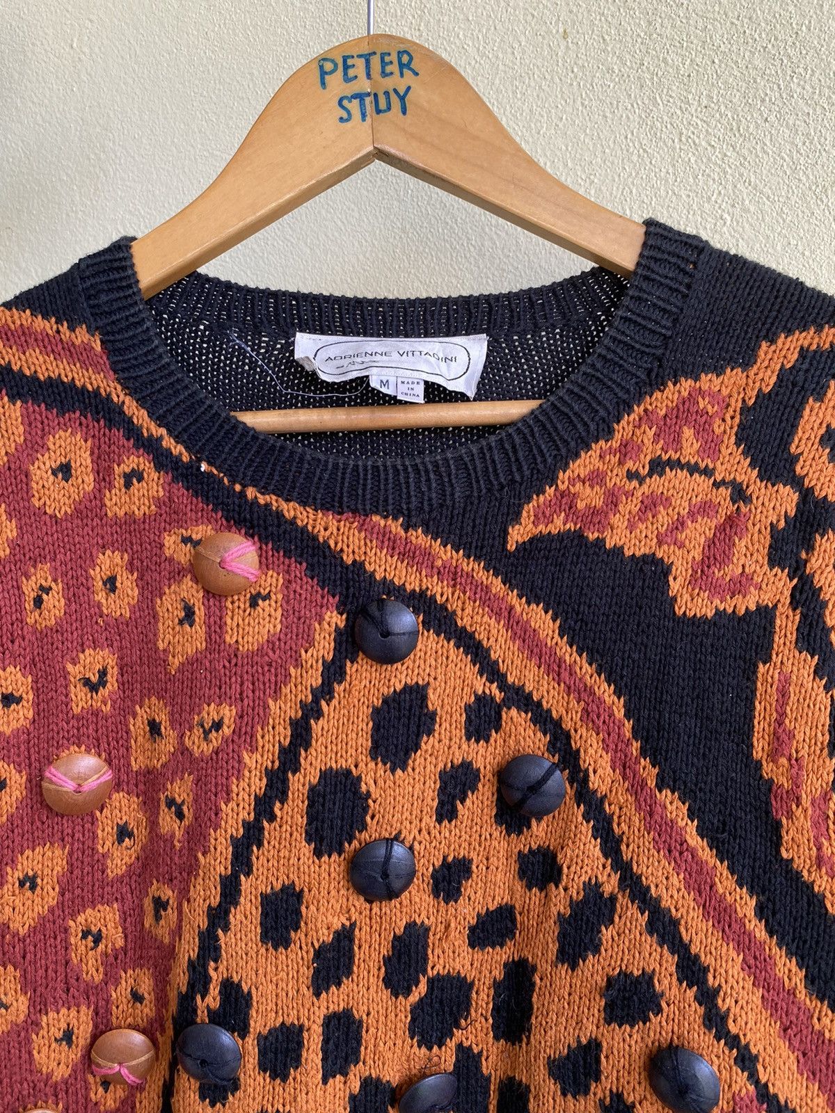 Designer × Japanese Brand × Vintage ADRIENNE VITTADINI KNITWEAR BUTTON DESIGN Size US M / EU 48-50 / 2 - 4 Thumbnail