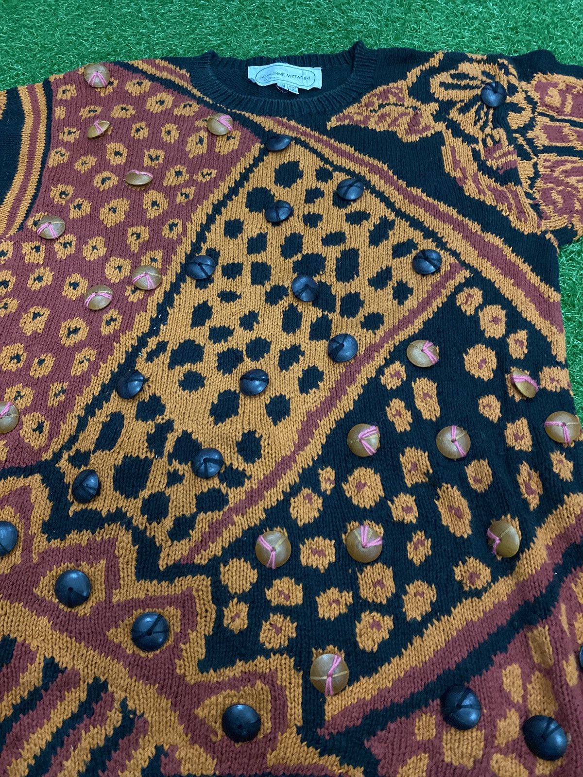Designer × Japanese Brand × Vintage ADRIENNE VITTADINI KNITWEAR BUTTON DESIGN Size US M / EU 48-50 / 2 - 10 Thumbnail