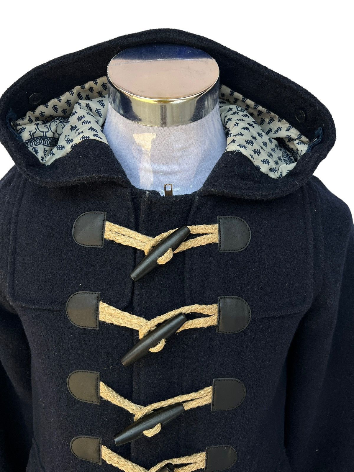 Ne-Net 💥Ne-Net Royal Blue Hoodie Wool Trench CoatJacket Size US L / EU 52-54 / 3 - 7 Thumbnail