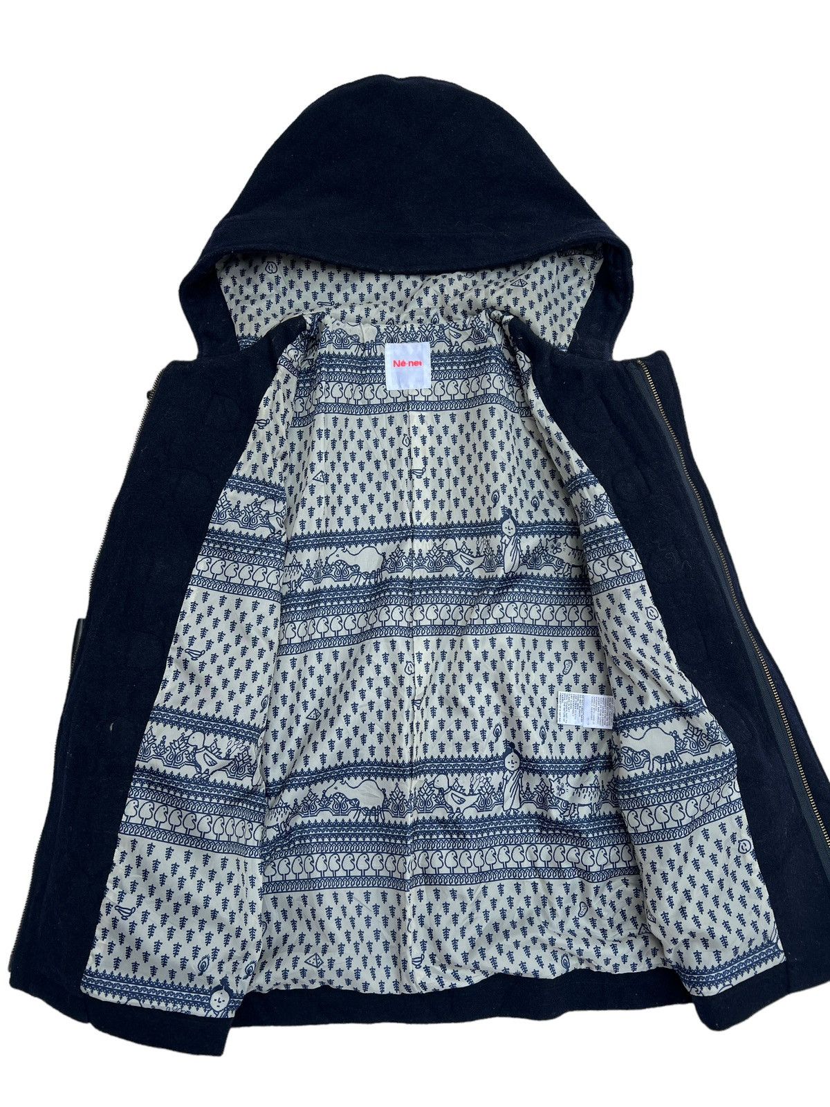 Ne-Net 💥Ne-Net Royal Blue Hoodie Wool Trench CoatJacket Size US L / EU 52-54 / 3 - 11 Thumbnail