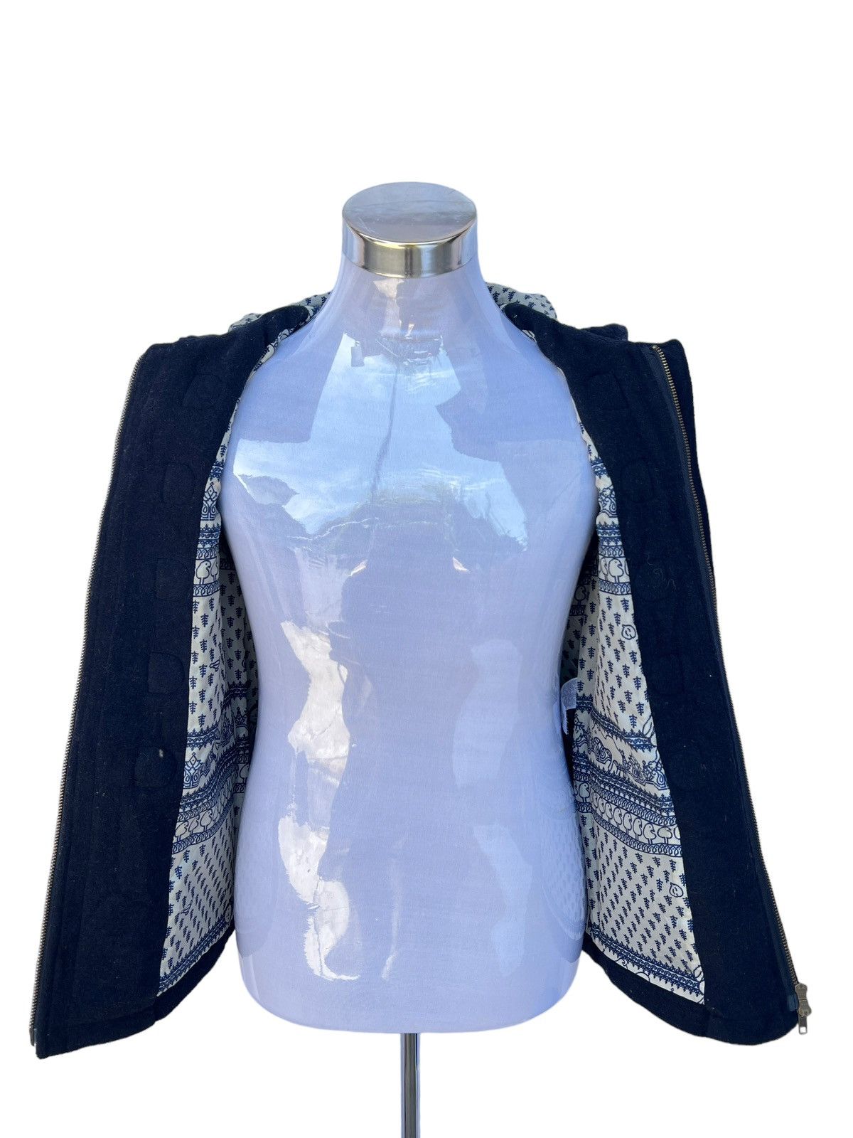 Ne-Net 💥Ne-Net Royal Blue Hoodie Wool Trench CoatJacket Size US L / EU 52-54 / 3 - 10 Thumbnail