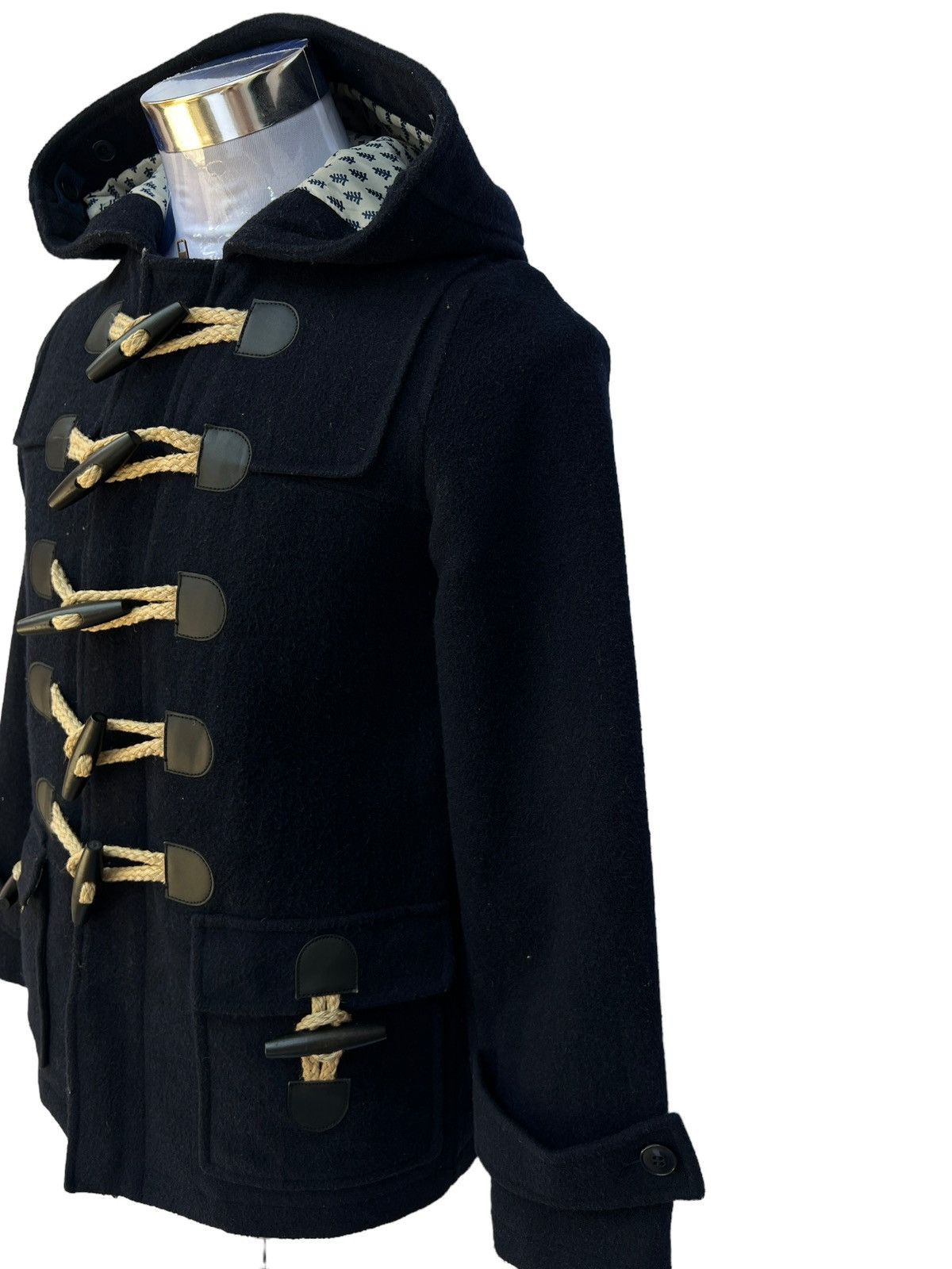 Ne-Net 💥Ne-Net Royal Blue Hoodie Wool Trench CoatJacket Size US L / EU 52-54 / 3 - 8 Thumbnail