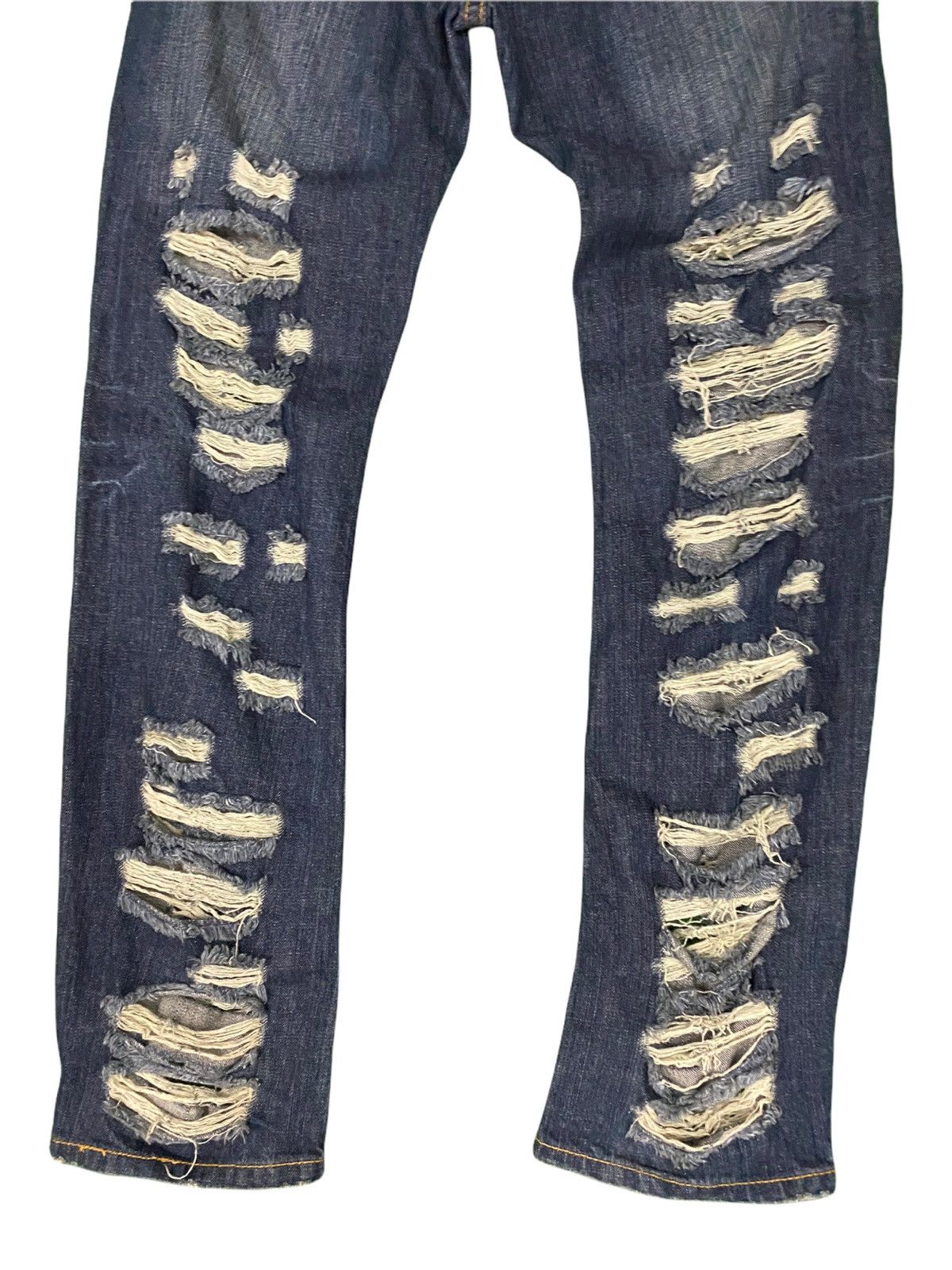 Japanese Brand Blue Distress jeans Size US 30 / EU 46 - 6 Thumbnail