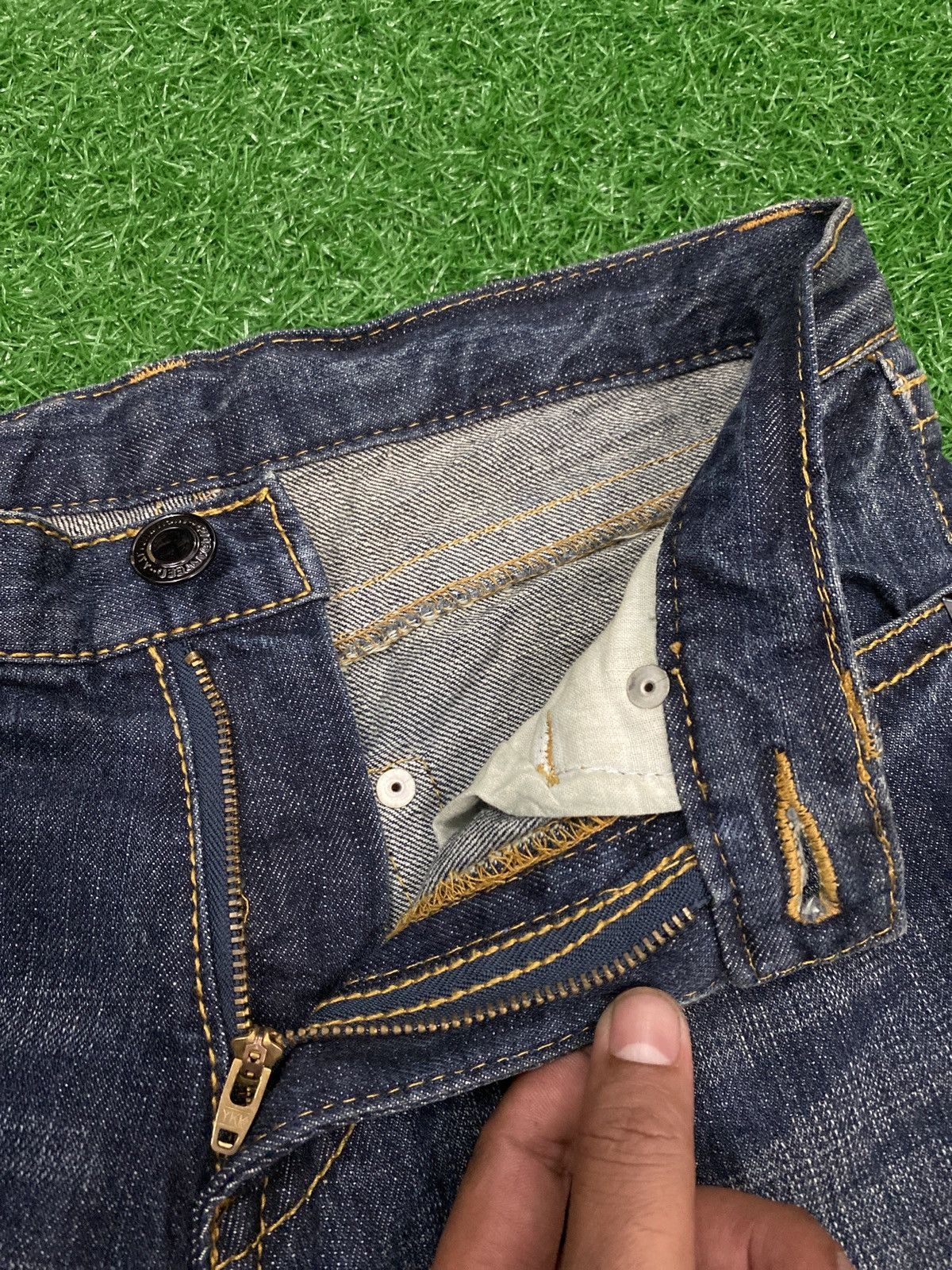Japanese Brand Blue Distress jeans Size US 30 / EU 46 - 7 Thumbnail