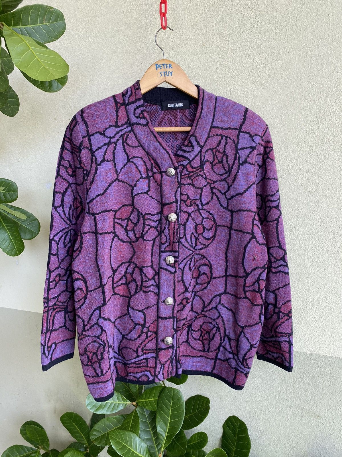 Designer Sugita bis made italy printed knitwear Size US L / EU 52-54 / 3 - 1 Thumbnail