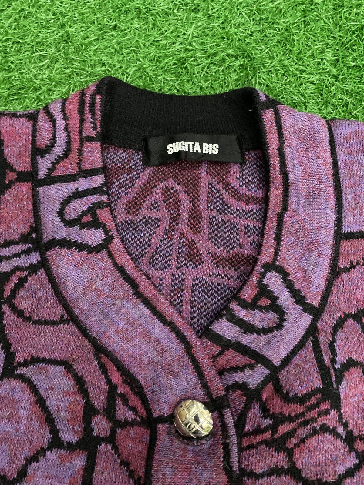 Designer Sugita bis made italy printed knitwear Size US L / EU 52-54 / 3 - 5 Thumbnail