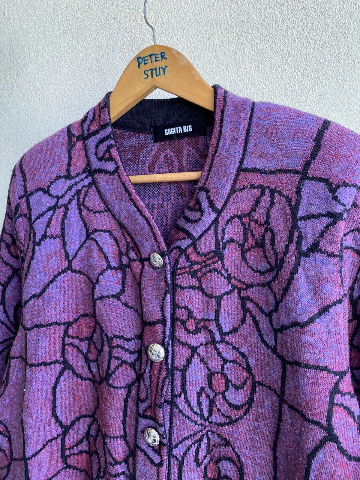 Designer Sugita bis made italy printed knitwear Size US L / EU 52-54 / 3 - 3 Thumbnail