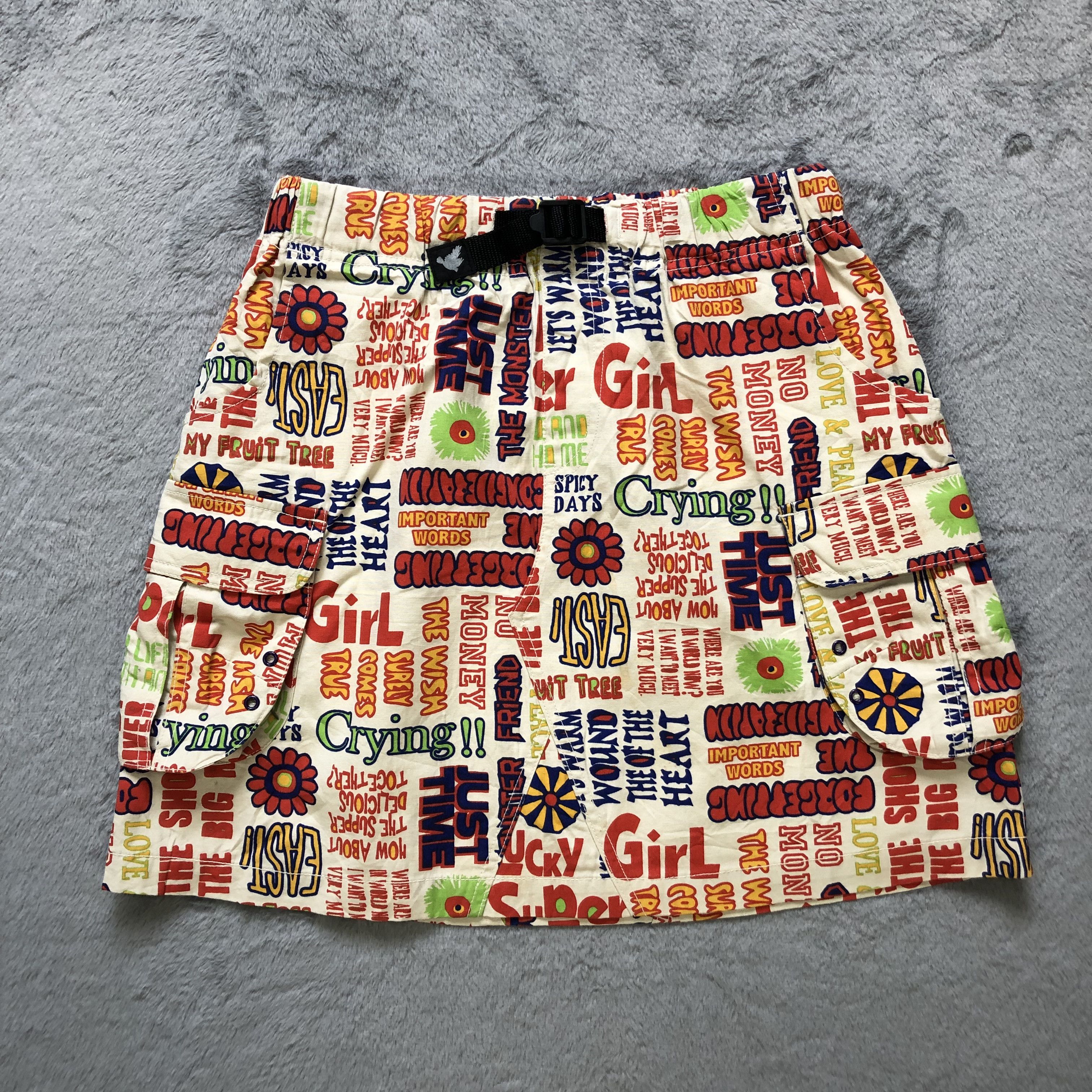 Japanese Brand POWER TO THE PEOPLE GLOBAL CULTURE MIX MINI SKIRTS #6747-84 Size 30" / US 8 / IT 44 - 1 Thumbnail
