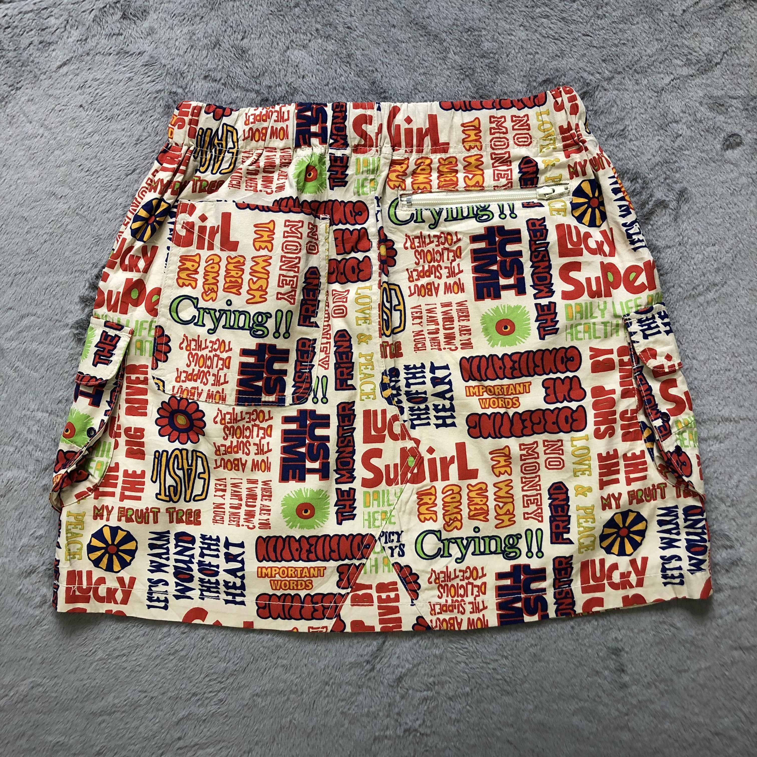 Japanese Brand POWER TO THE PEOPLE GLOBAL CULTURE MIX MINI SKIRTS #6747-84 Size 30" / US 8 / IT 44 - 10 Thumbnail
