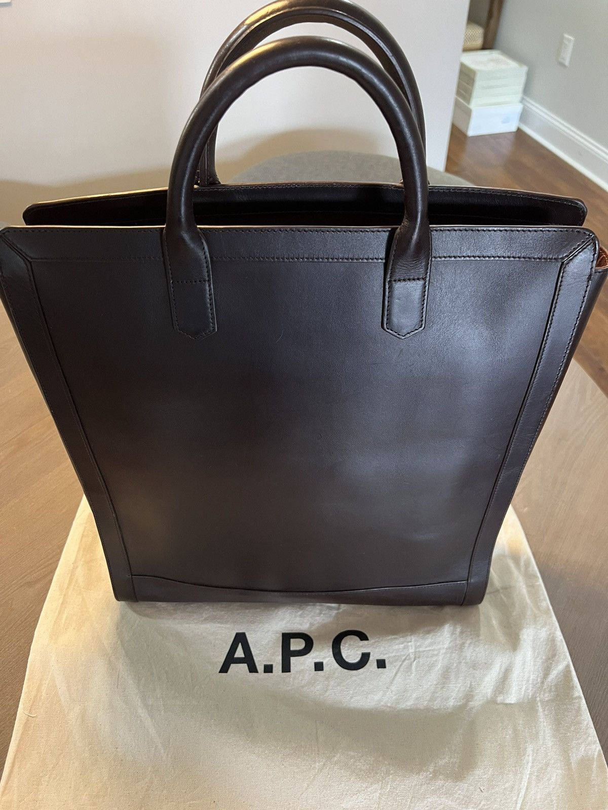 A.P.C. APC A.P.C RARE!! Brown Leather Tote bag Size ONE SIZE - 1 Thumbnail
