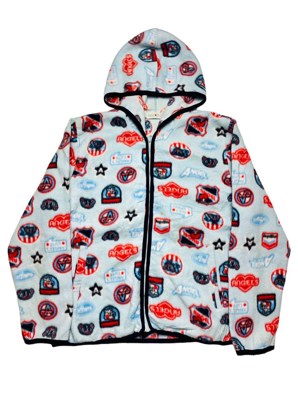 Angel Blue 2000s Angel Blue - Multilogo Fleece Hoodie Jacket Size US M / EU 48-50 / 2 - 2 Thumbnail