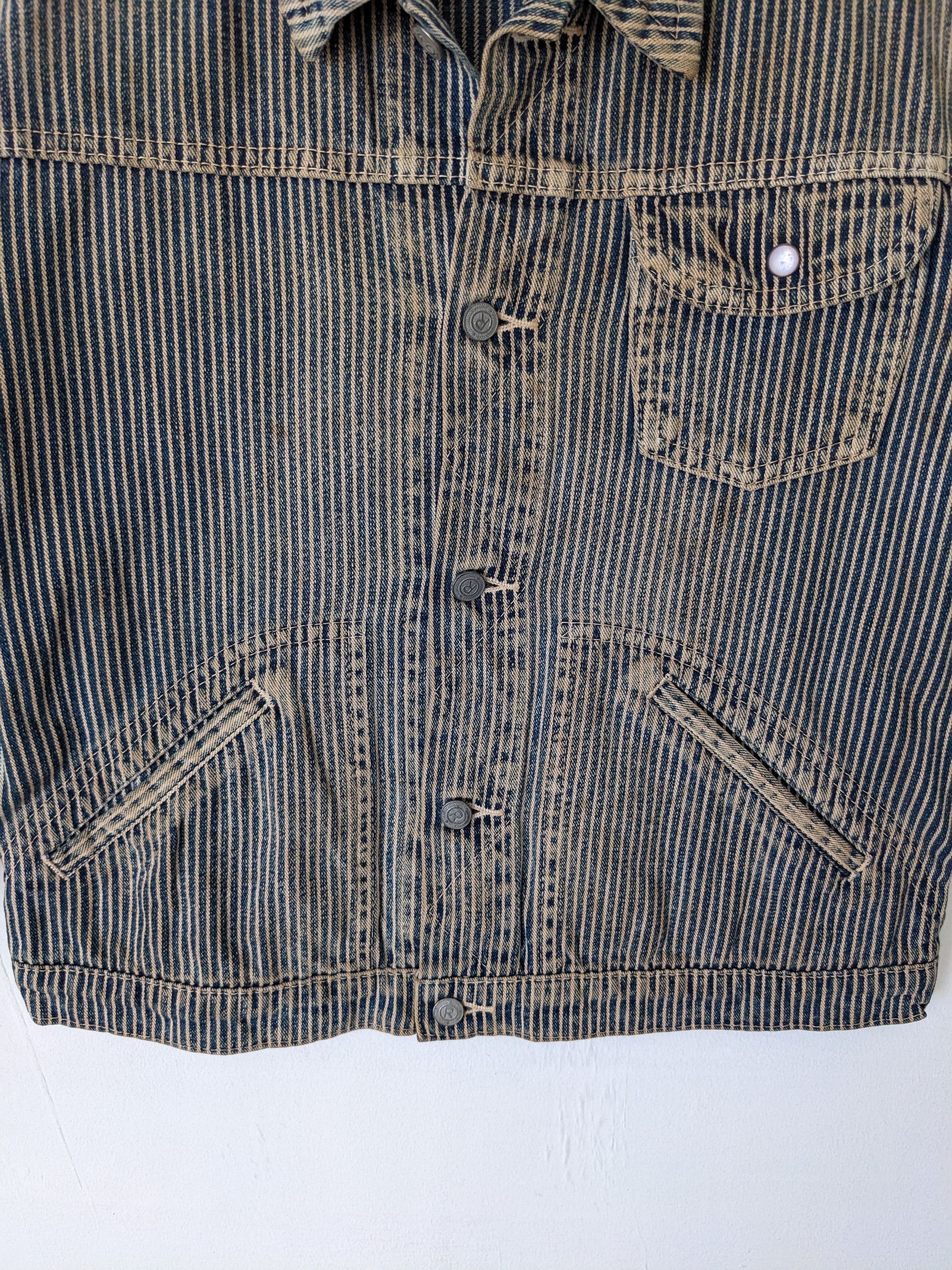 45rpm × Japanese Brand Vintage 45RPM Hickory Cropped Denim Jacket Size XS / US 0-2 / IT 36-38 - 6 Thumbnail