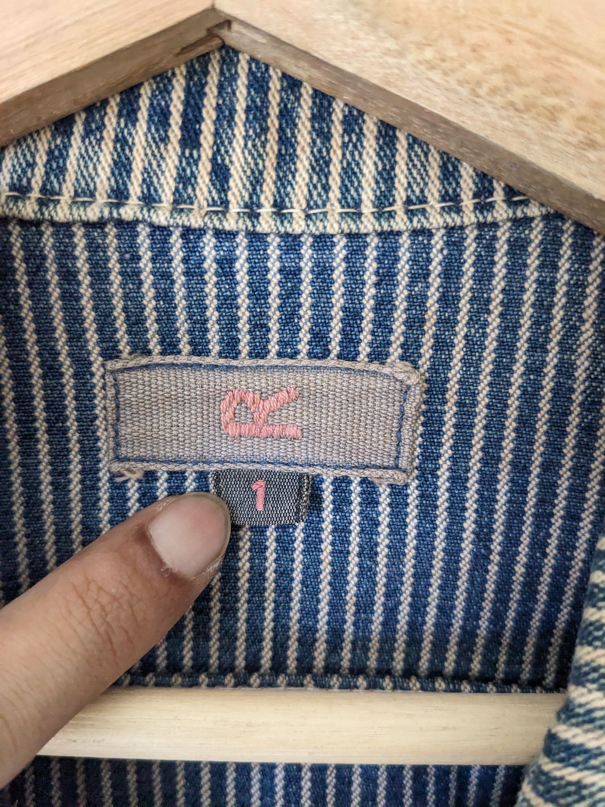 45rpm × Japanese Brand Vintage 45RPM Hickory Cropped Denim Jacket Size XS / US 0-2 / IT 36-38 - 9 Thumbnail