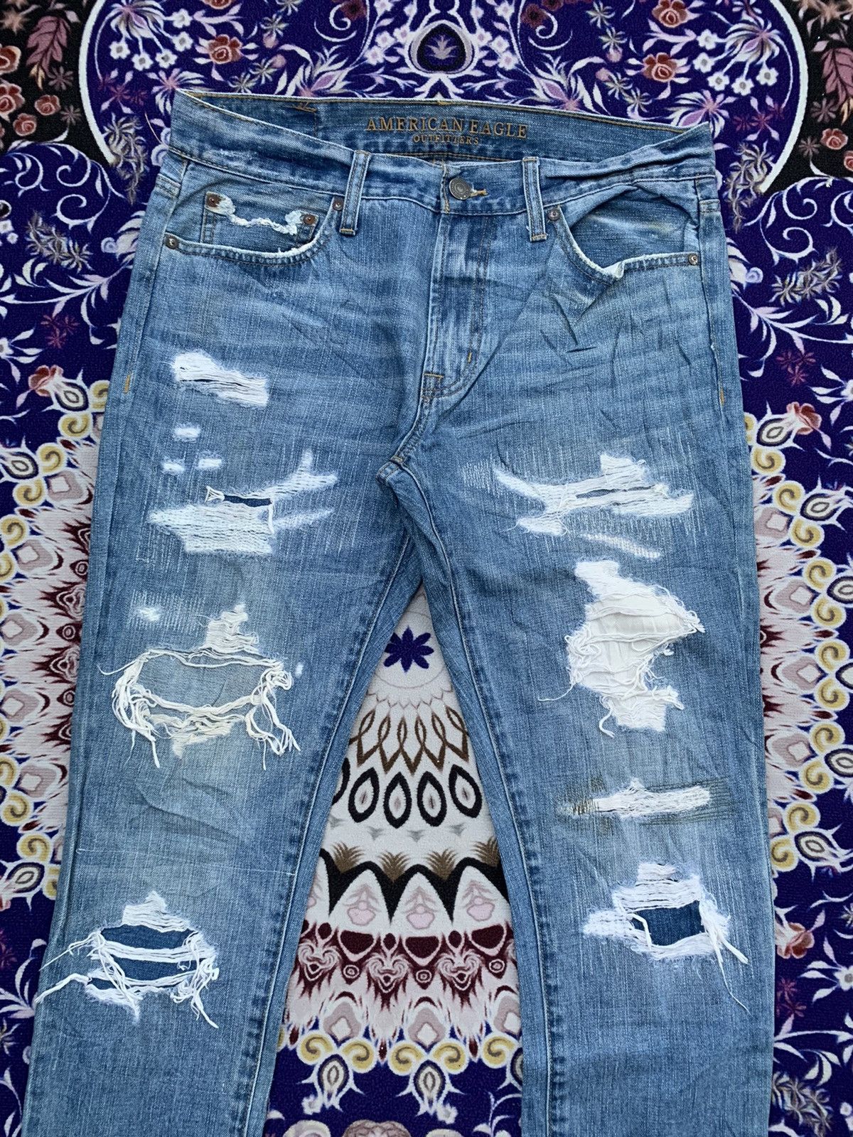 American Eagle Outfitters American Eagle Oufitters Distressed Denim Size US 34 / EU 50 - 4 Thumbnail