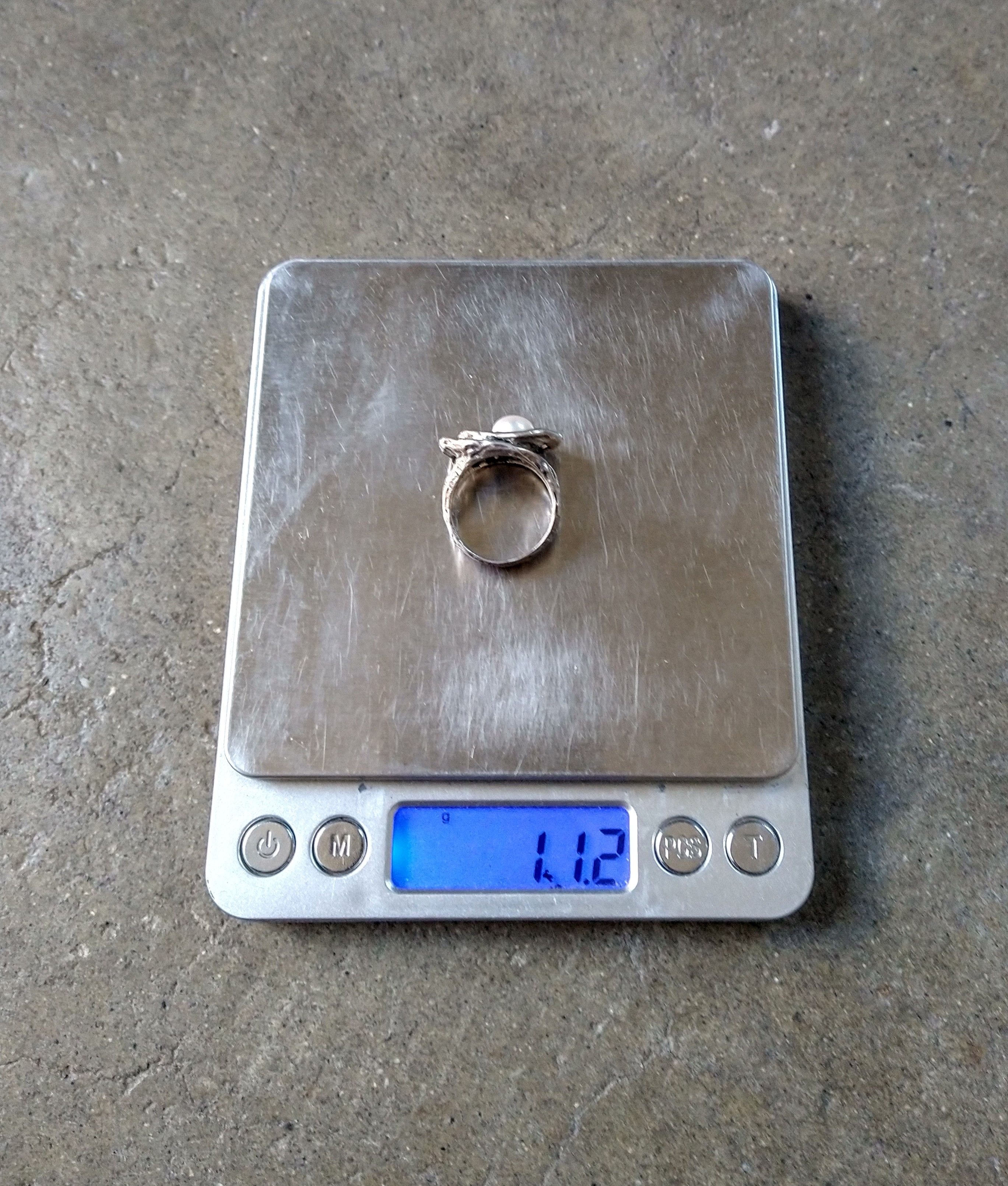 Other Sterling Silver Ring Pearl Size 8 Modern Avant Garde 11.3g Size ONE SIZE - 15 Thumbnail