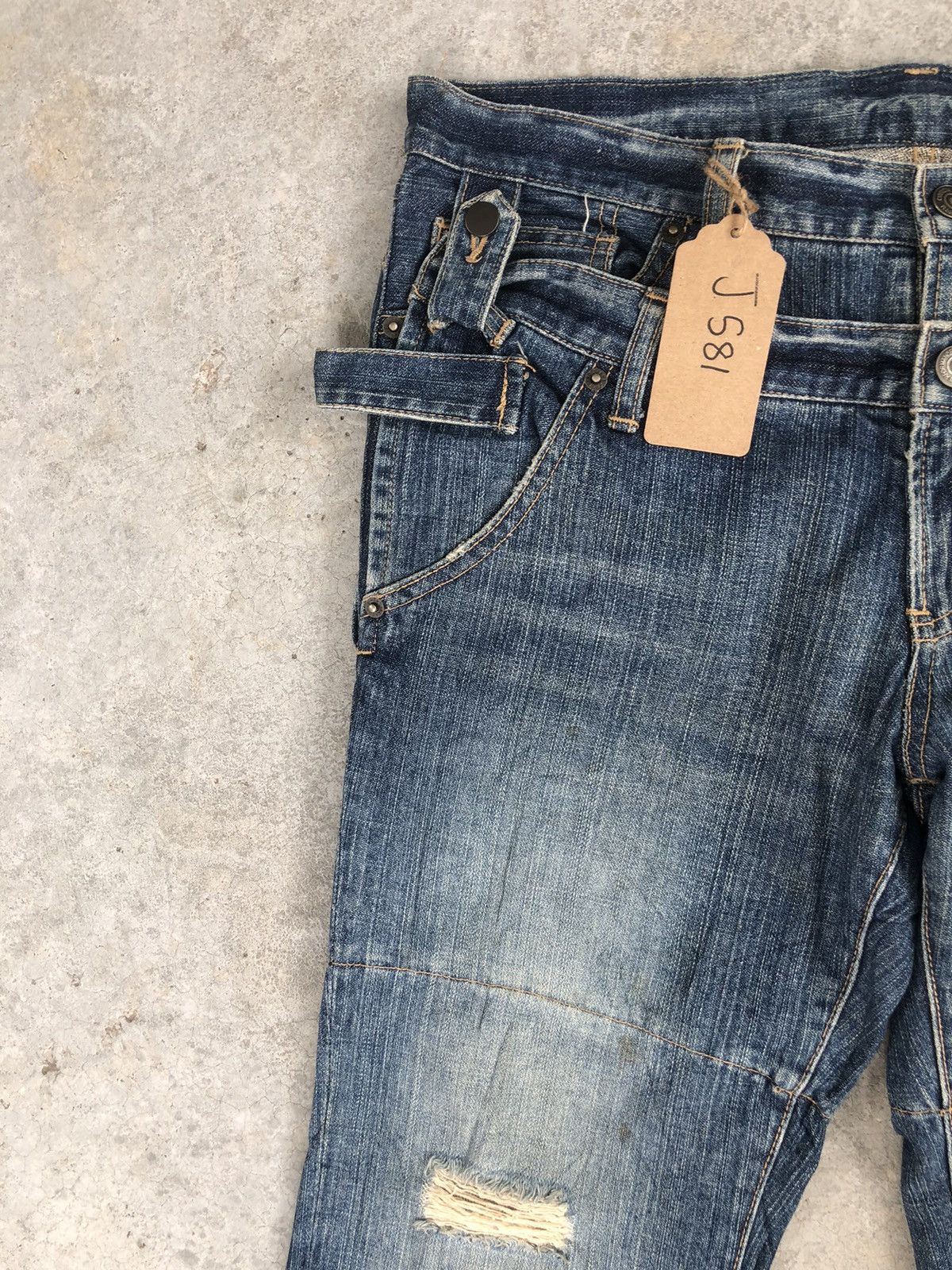 PPFM PPFM Double Waist Distressed Jeans Size US 34 / EU 50 - 5 Thumbnail