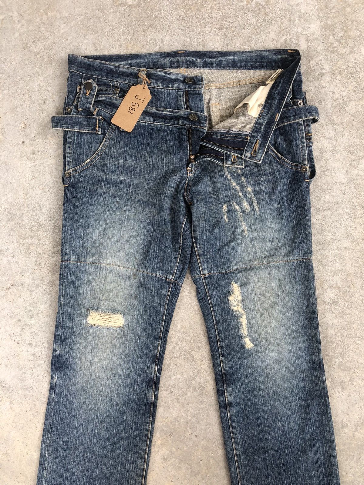 PPFM PPFM Double Waist Distressed Jeans Size US 34 / EU 50 - 4 Thumbnail