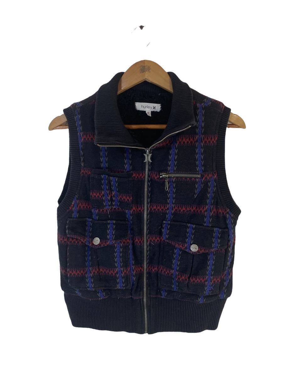 image of Avant Garde x Hurley Vest Sleeveless Fleece Lining Nice Design in Black, Men's (Size XL)