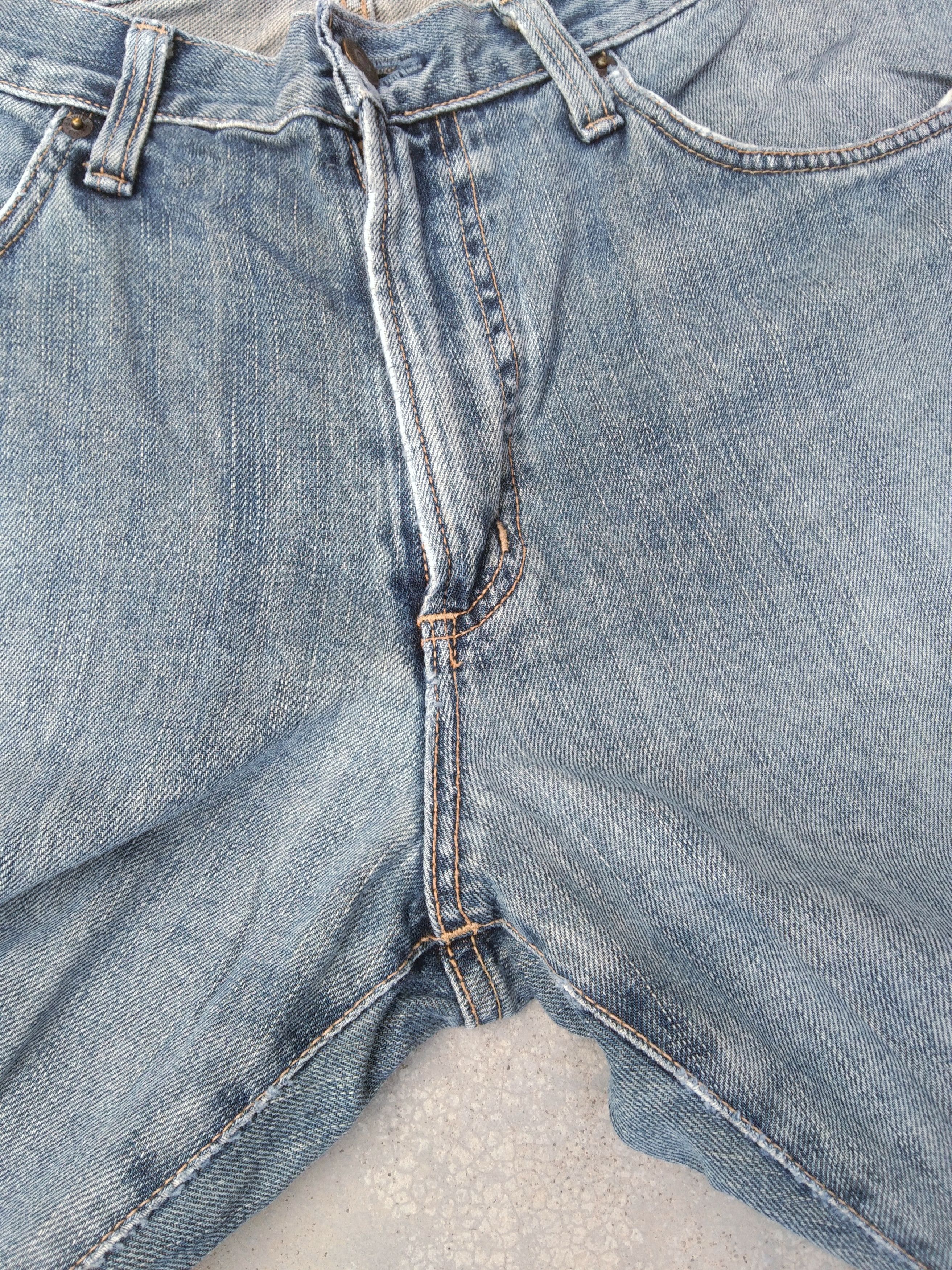 Japanese Brand Vintage Edwin Made In Japan Straight Distressed Jeans 34x30 Size US 34 / EU 50 - 6 Thumbnail