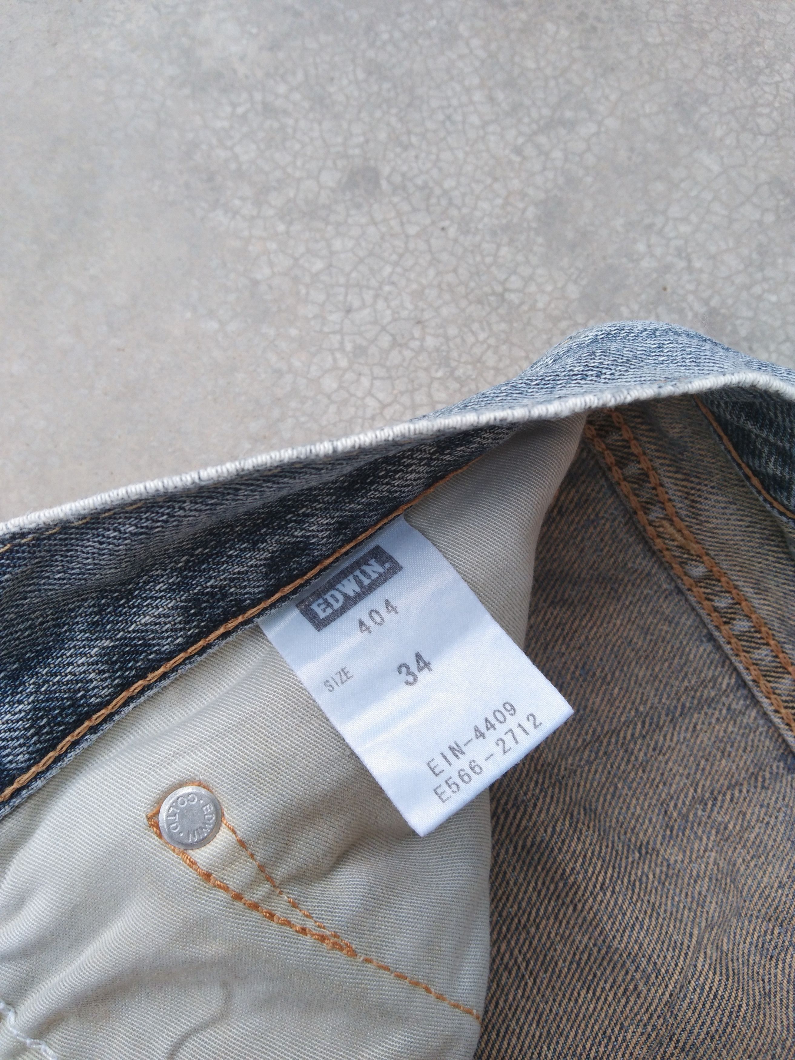 Japanese Brand Vintage Edwin Made In Japan Straight Distressed Jeans 34x30 Size US 34 / EU 50 - 7 Thumbnail