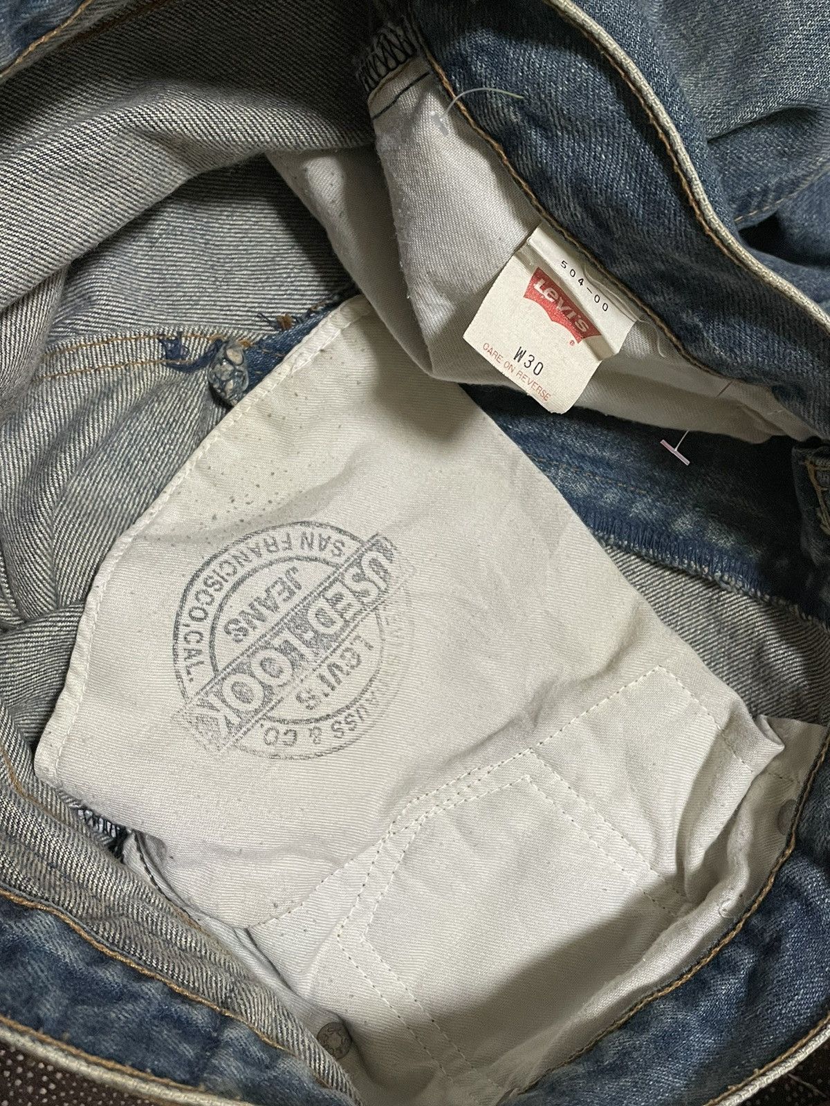 Levi's Vintage Levis Selvaged distressed look A Like Size US 31 - 7 Thumbnail