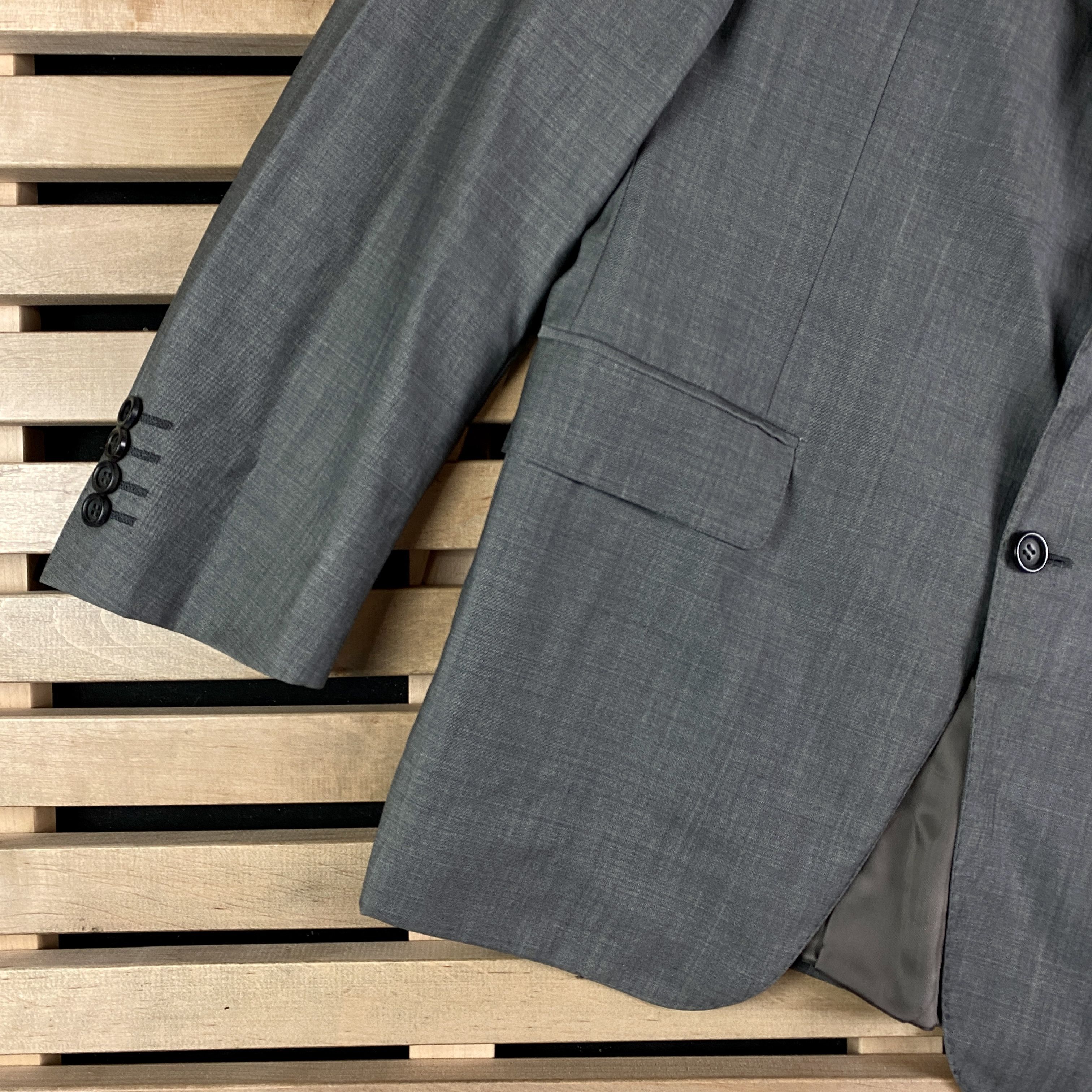 Canali Mens Blazer Jacket Canali Size 50R Two Button Size 50R - 3 Thumbnail