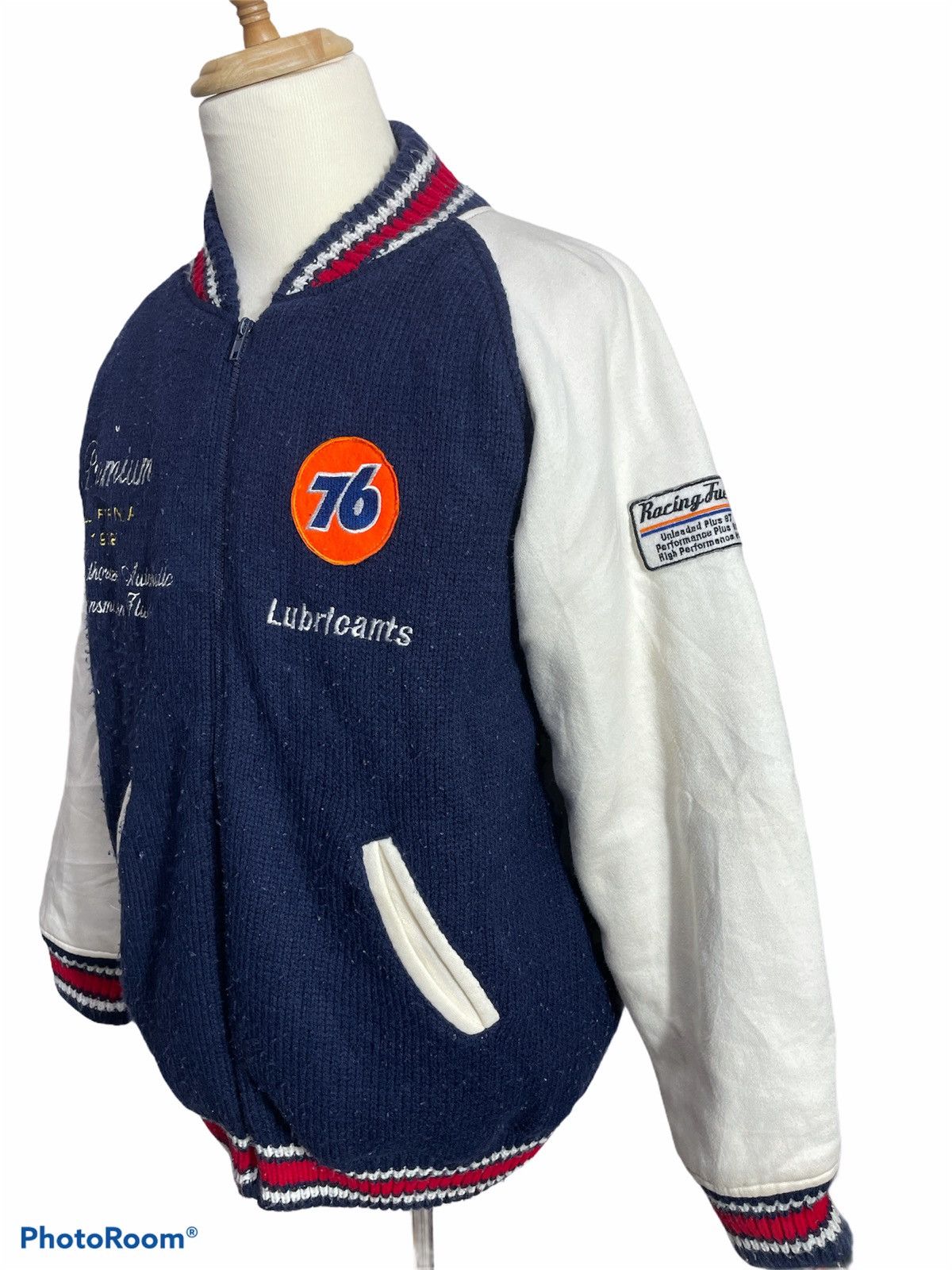 Vintage Rare 76 Lubricants Varsity Jacket Size US L / EU 52-54 / 3 - 3 Thumbnail