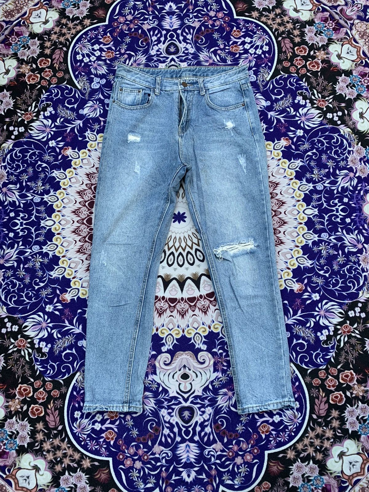 Japanese Brand Distressed Denim
