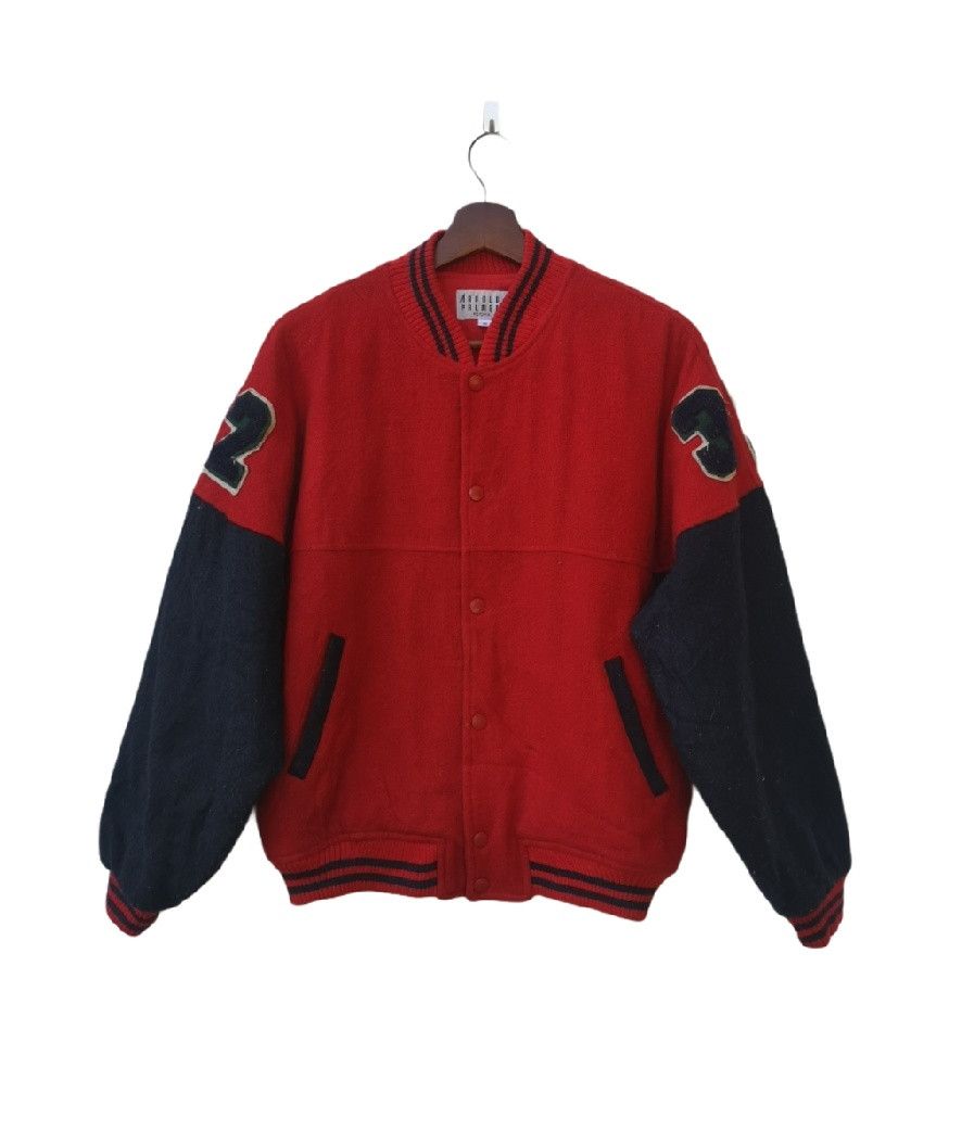 image of American College x Uniforms For The Dedicated Vintage Alnord Palmer Varsity Jacket in Red (Size Med