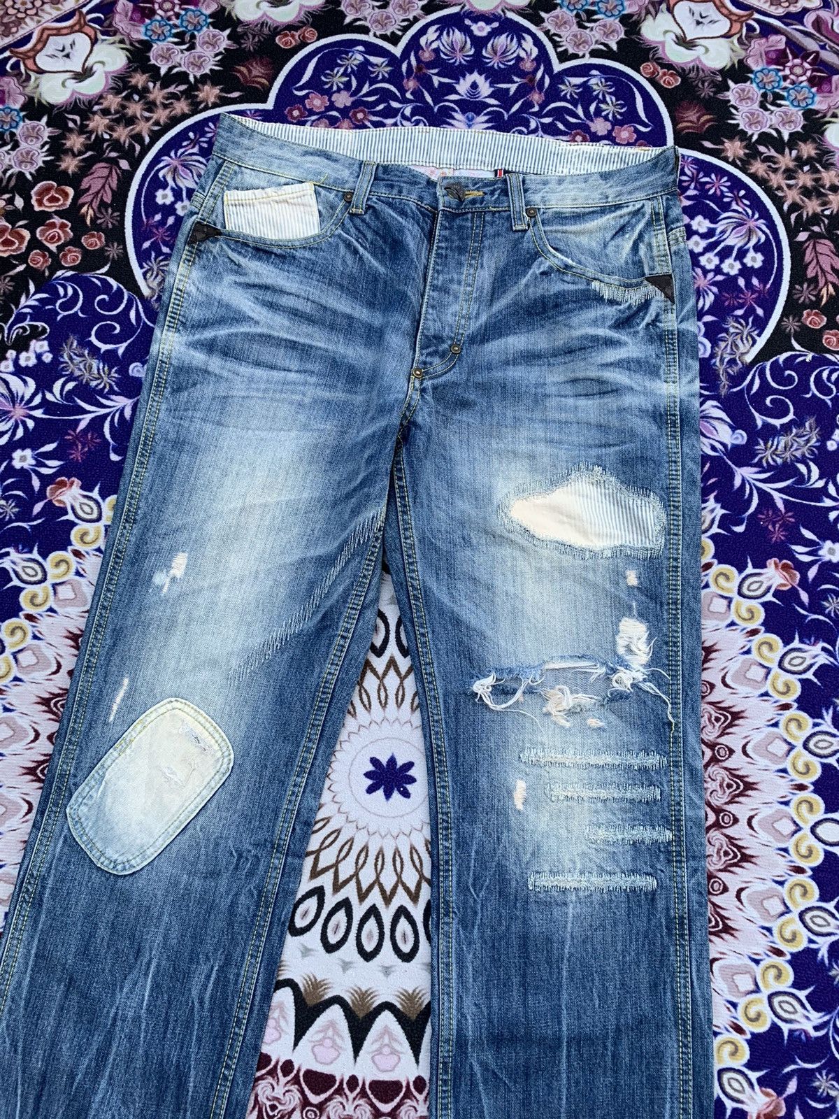 If Six Was Nine Square Dark Distressed Denim Size US 35 - 5 Thumbnail