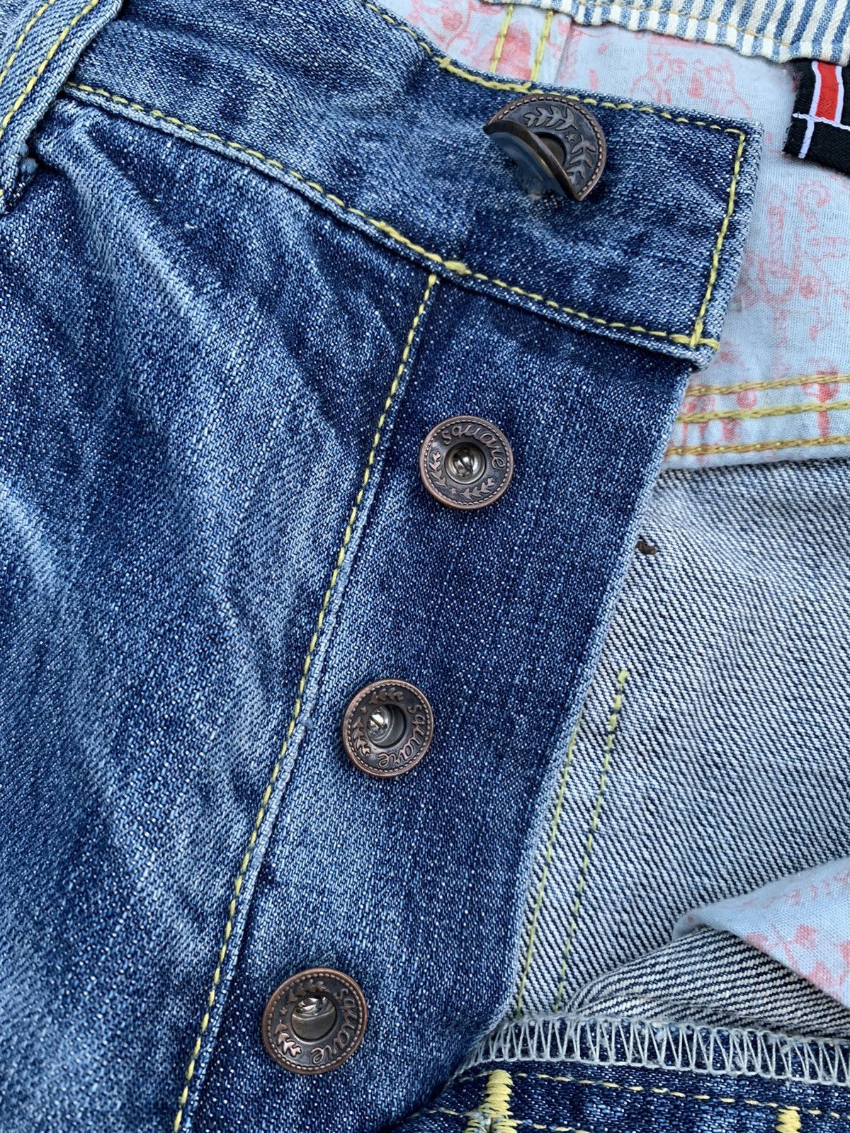 If Six Was Nine Square Dark Distressed Denim Size US 35 - 6 Thumbnail