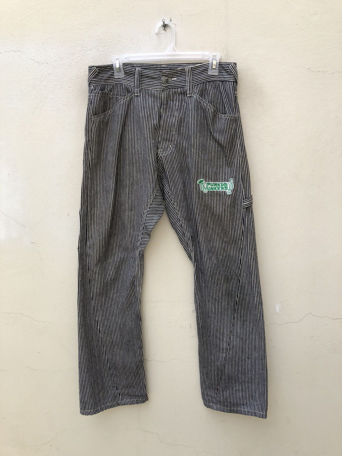 Vintage Japan Brand Punk Drunkers Hickory Striped Pant Size US 31 - 14 Thumbnail