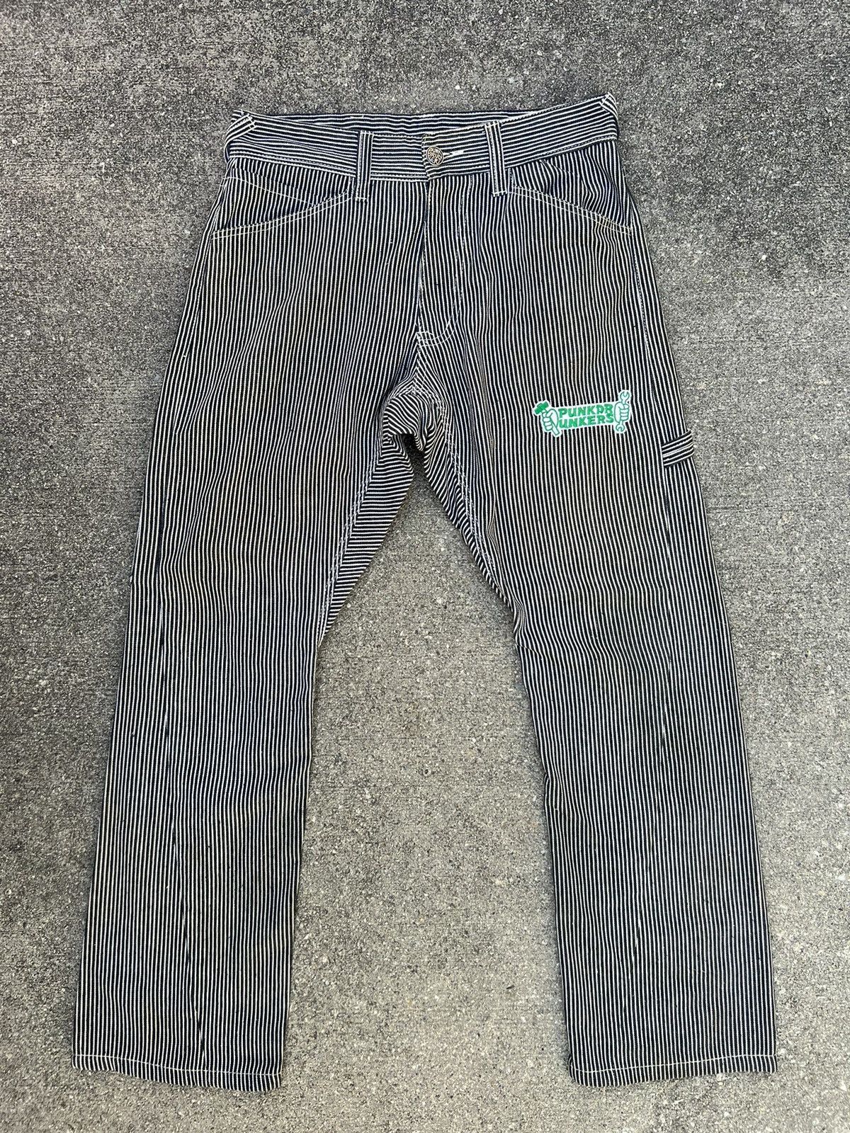 Vintage Japan Brand Punk Drunkers Hickory Striped Pant Size US 31 - 5 Thumbnail