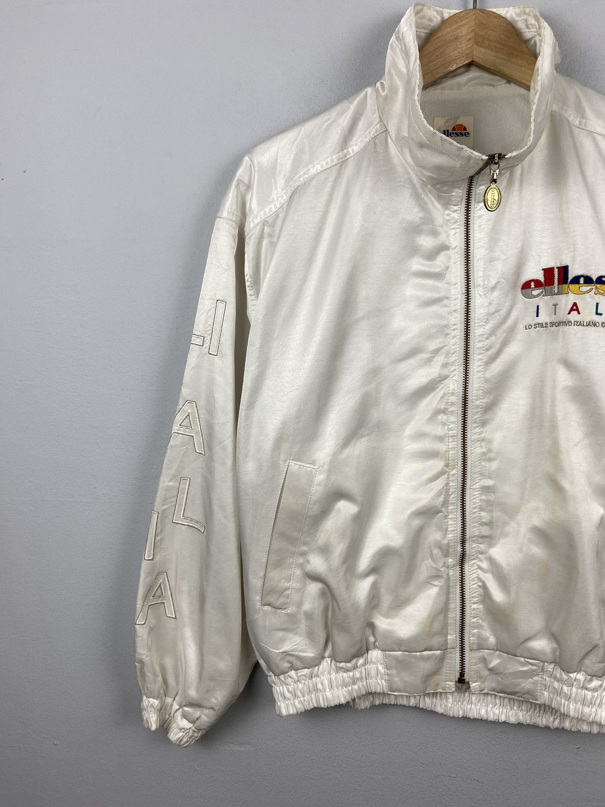 Ellesse × Vintage Vintage Ellesse Italia Bomber Jacket Size US L / EU 52-54 / 3 - 3 Thumbnail