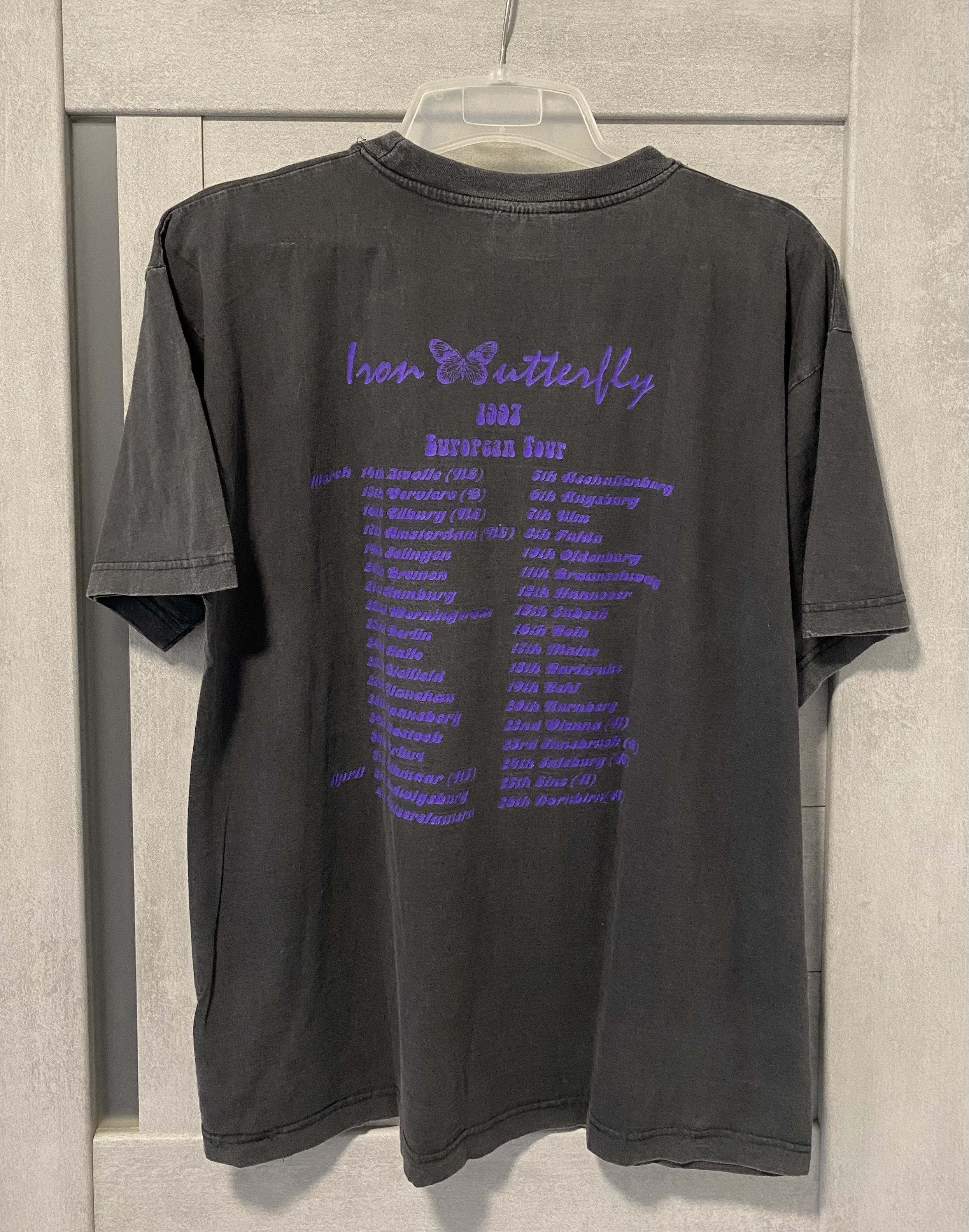 Band Tees × Vintage Vintage 1997 Iron butterfly European tour t-shirt Size US XL / EU 56 / 4 - 2 Thumbnail