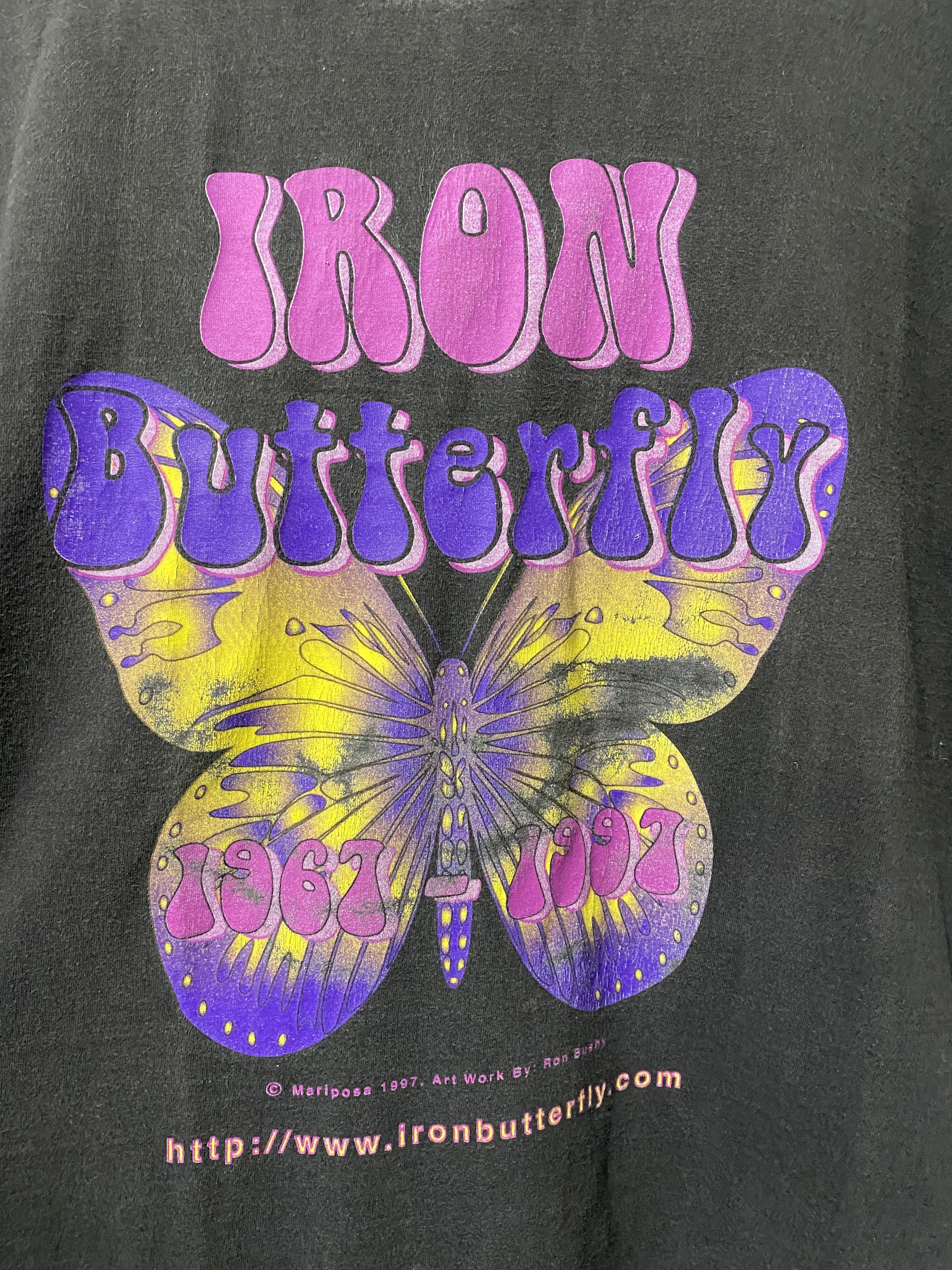 Band Tees × Vintage Vintage 1997 Iron butterfly European tour t-shirt Size US XL / EU 56 / 4 - 3 Thumbnail