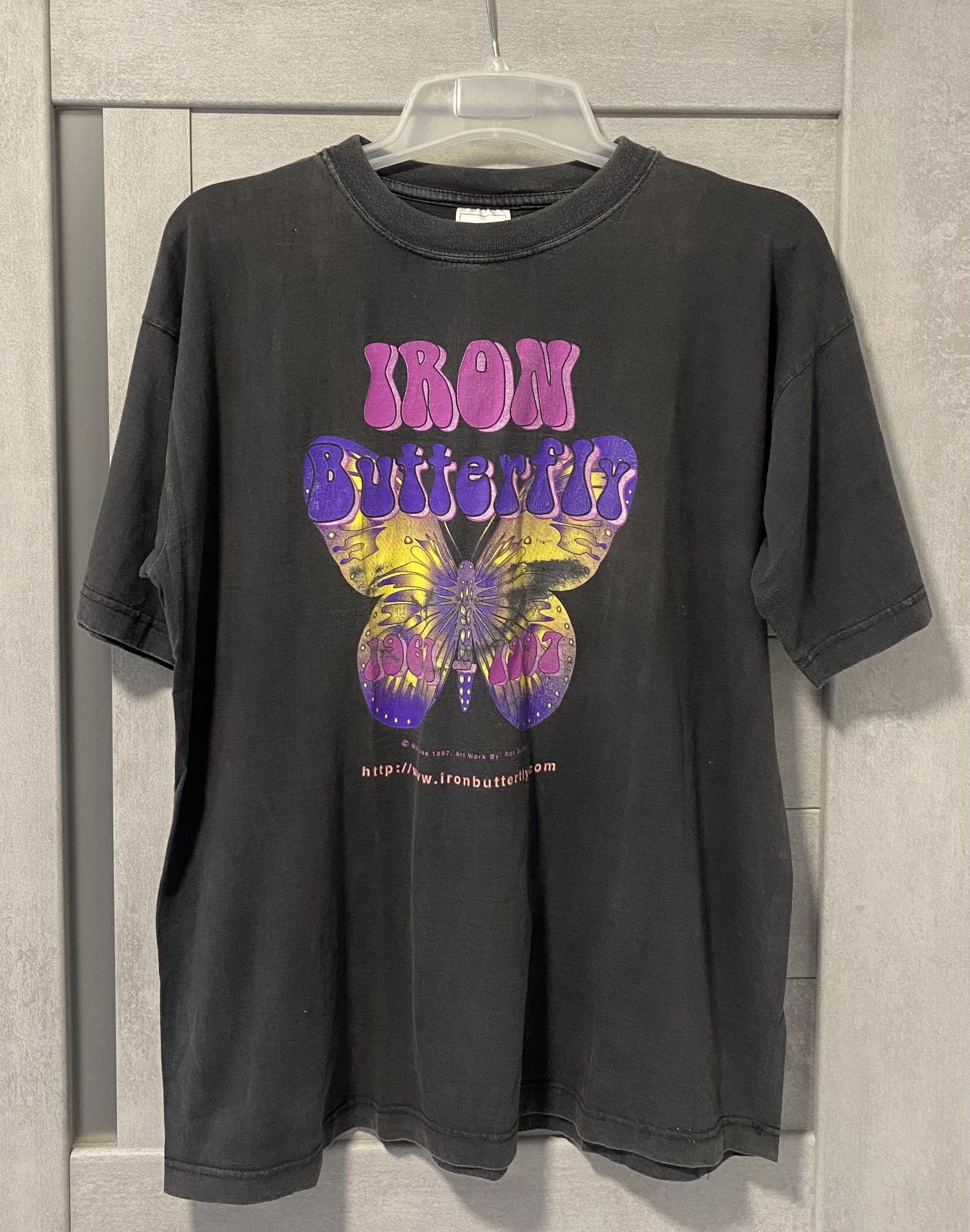 Band Tees × Vintage Vintage 1997 Iron butterfly European tour t-shirt Size US XL / EU 56 / 4 - 1 Thumbnail