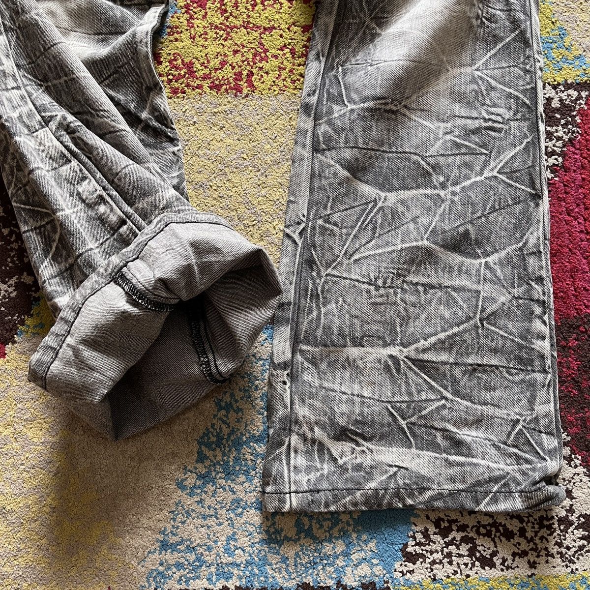 Japanese Brand Blue Boot Cut Denim Flare Bleach Japanese Brand Size US 33 - 11 Thumbnail