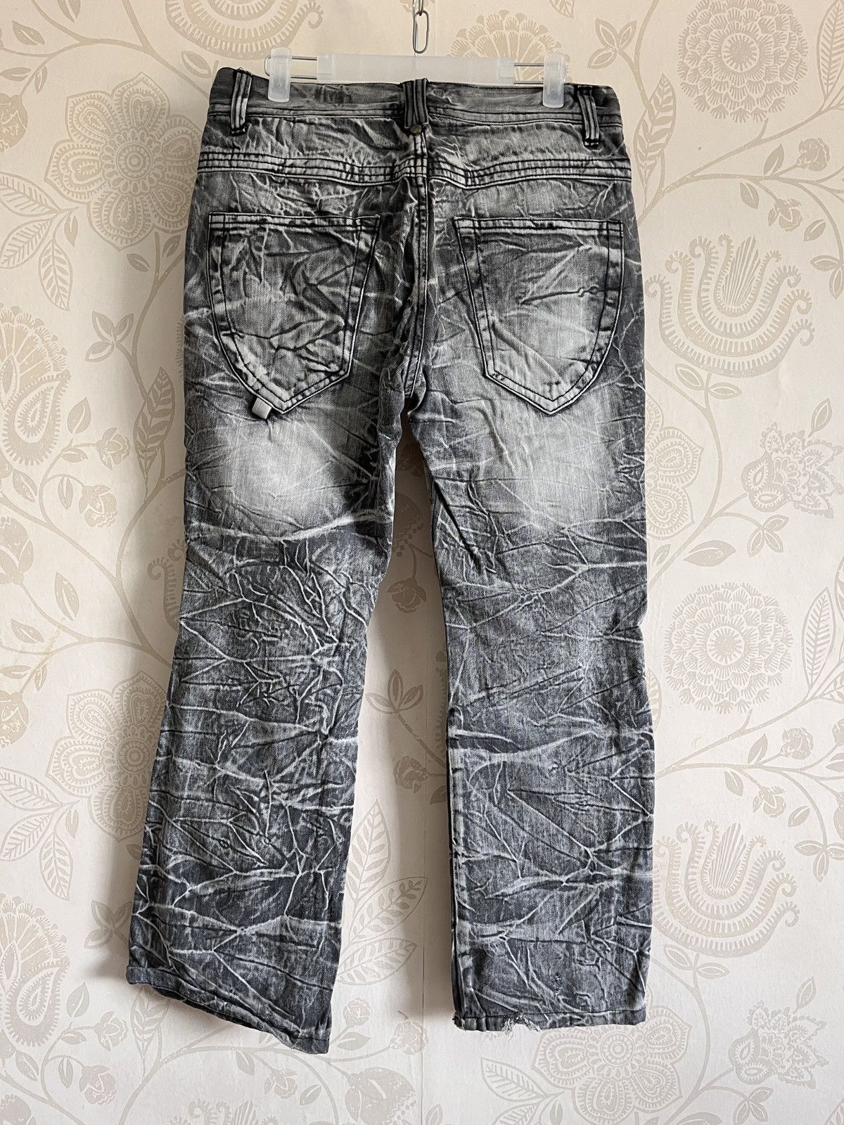 Japanese Brand Blue Boot Cut Denim Flare Bleach Japanese Brand Size US 33 - 16 Thumbnail