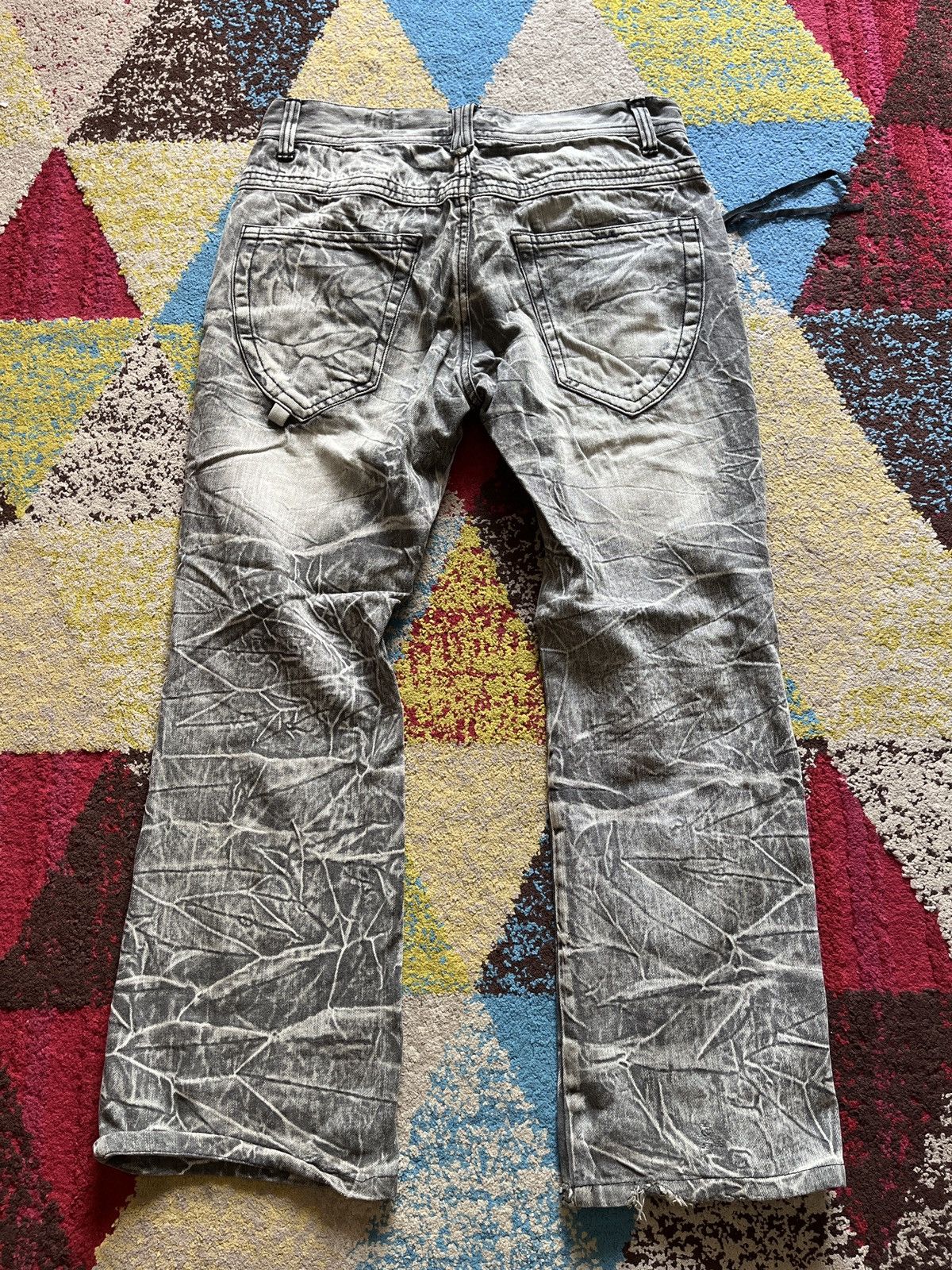 Japanese Brand Blue Boot Cut Denim Flare Bleach Japanese Brand Size US 33 - 14 Thumbnail