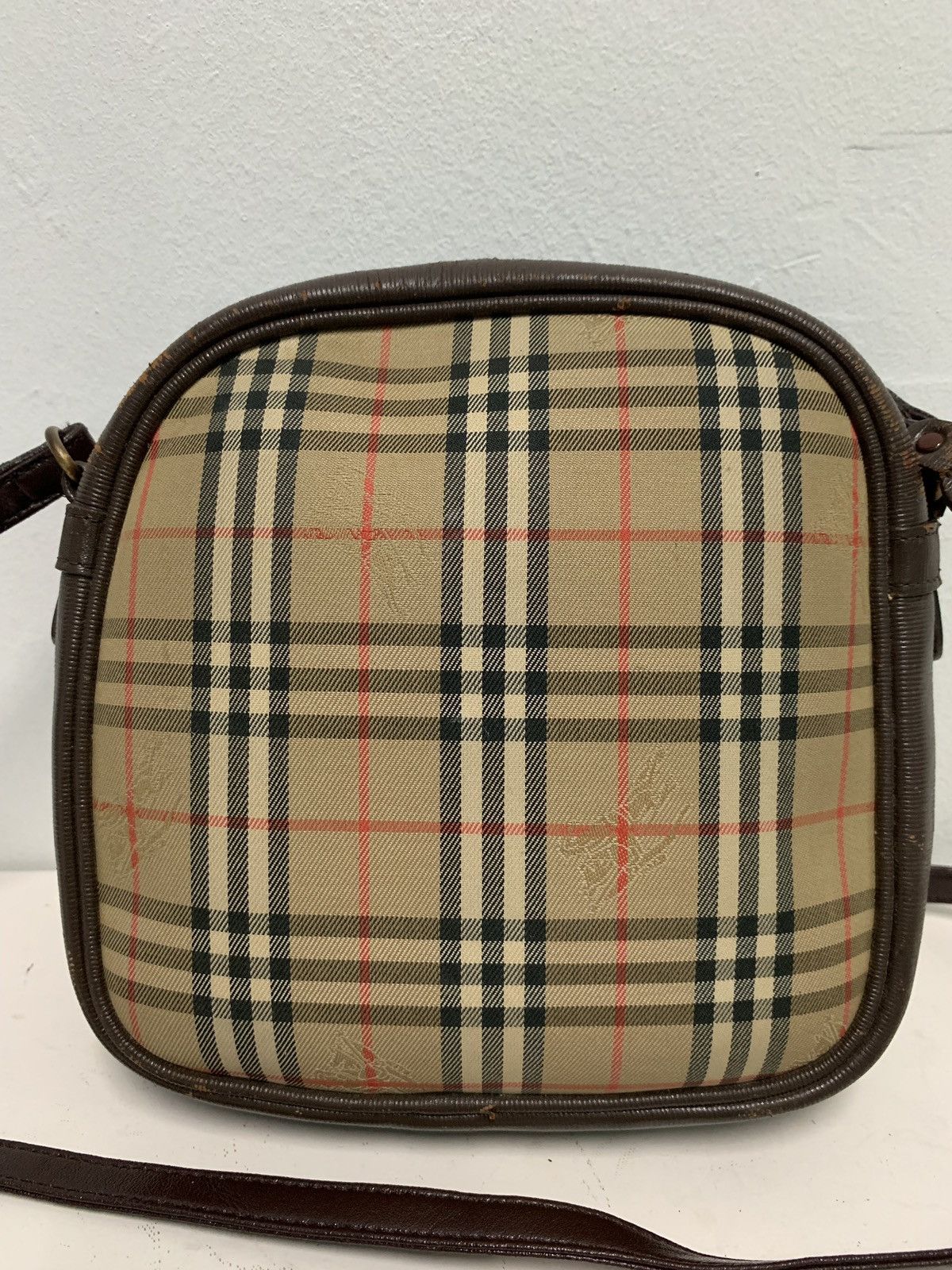 Burberry RARE ‼️ Burberry's Checked Monogram Crossbody Mini Sling Bag Size ONE SIZE - 5 Thumbnail