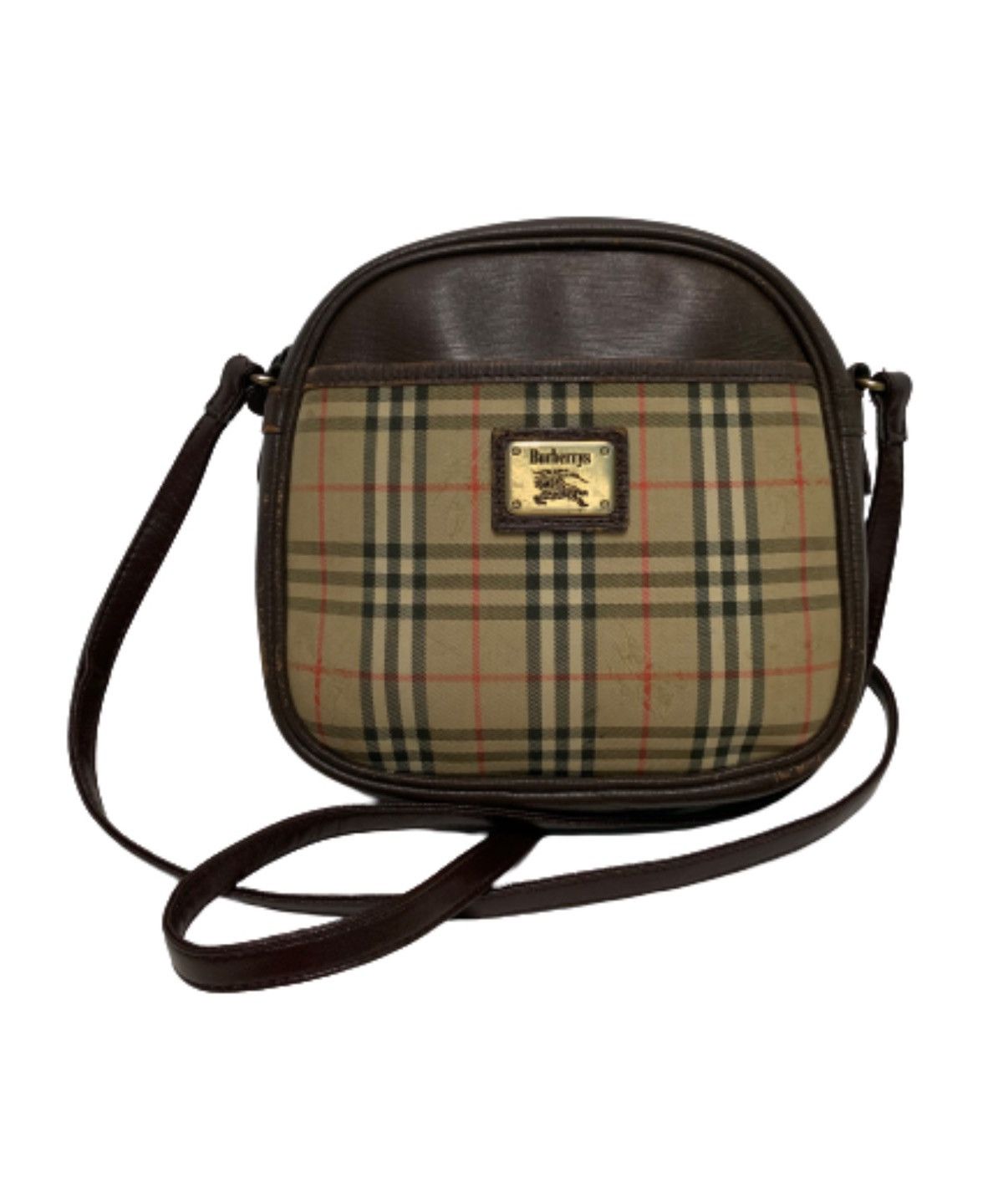 Burberry RARE ‼️ Burberry's Checked Monogram Crossbody Mini Sling Bag Size ONE SIZE - 1 Thumbnail