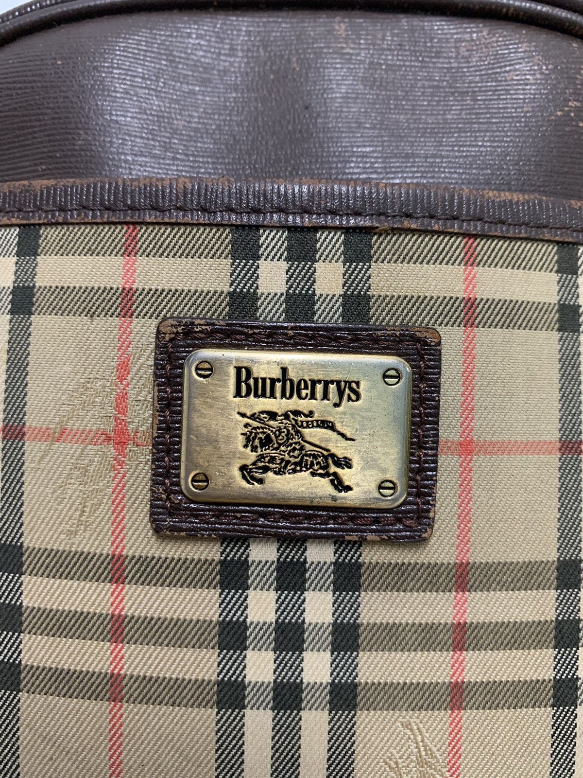 Burberry RARE ‼️ Burberry's Checked Monogram Crossbody Mini Sling Bag Size ONE SIZE - 2 Thumbnail