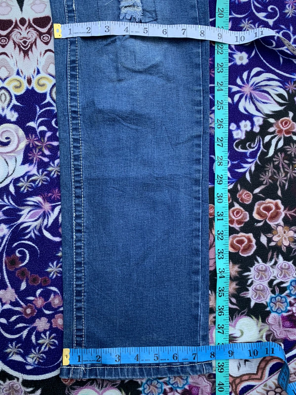 Japanese Brand Age Of Diamond Distressed Denim Size US 33 - 10 Thumbnail
